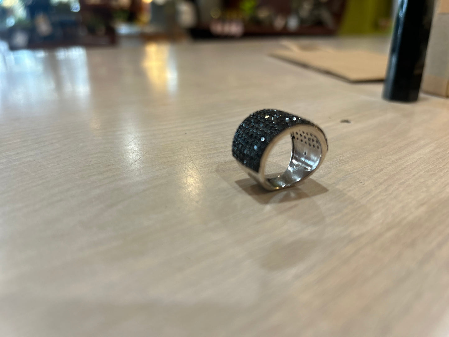 Sterling Silver Ring with 4.02 CTW Rhodium Stones