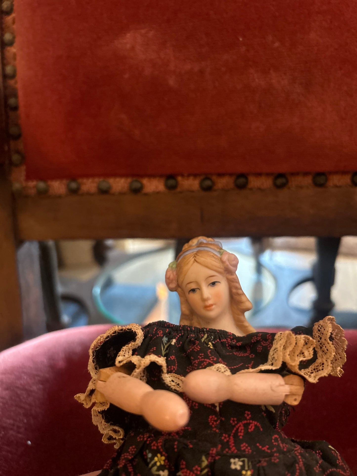 Vintage Shackman Doll- Bisque Head/Wooden Body