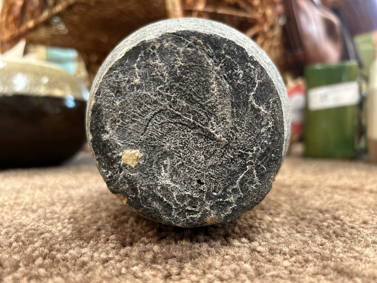 Engraved Antique Water Vessel-Raw Hand Thrown Vase