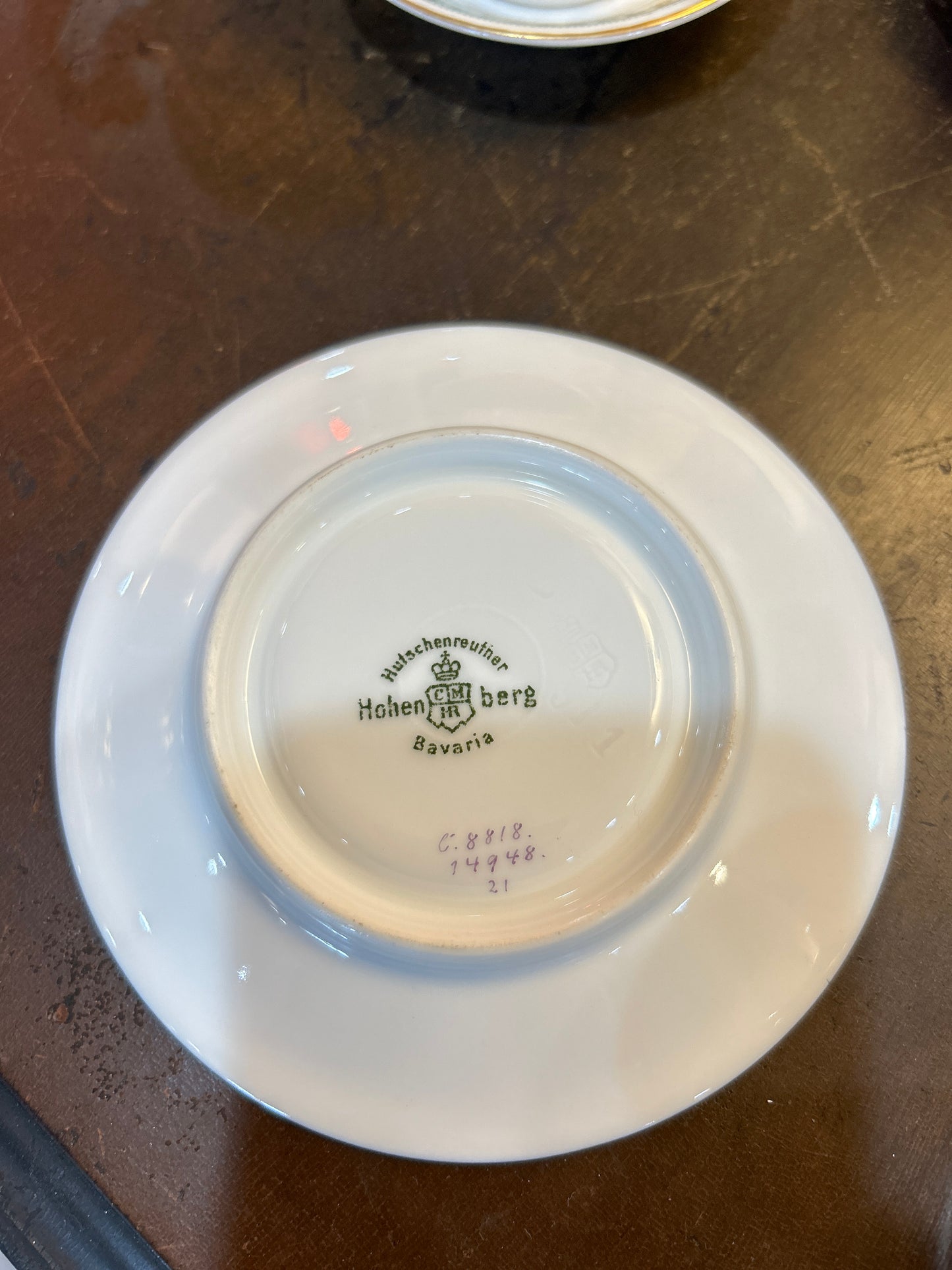 Hutschenreuther Hohenberg Bavarian China- Teacup and Saucer Set