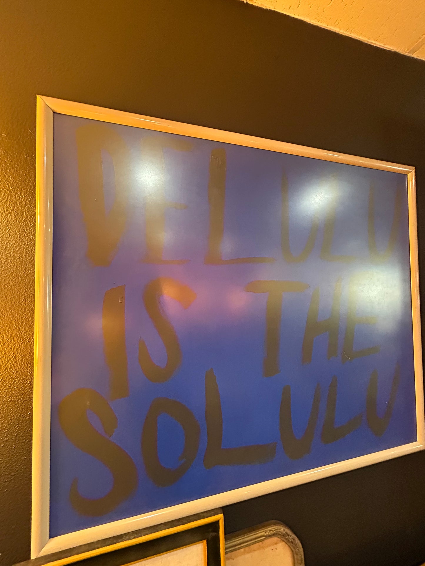 Delulu Is The Solulu Original Framed Artwork