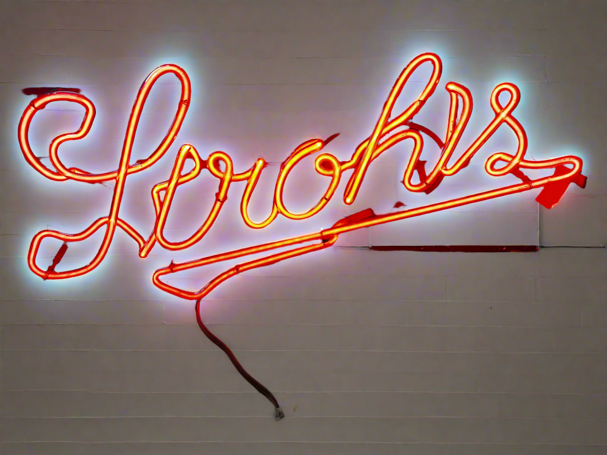 Vintage Stroh’s Beer Neon Sign
