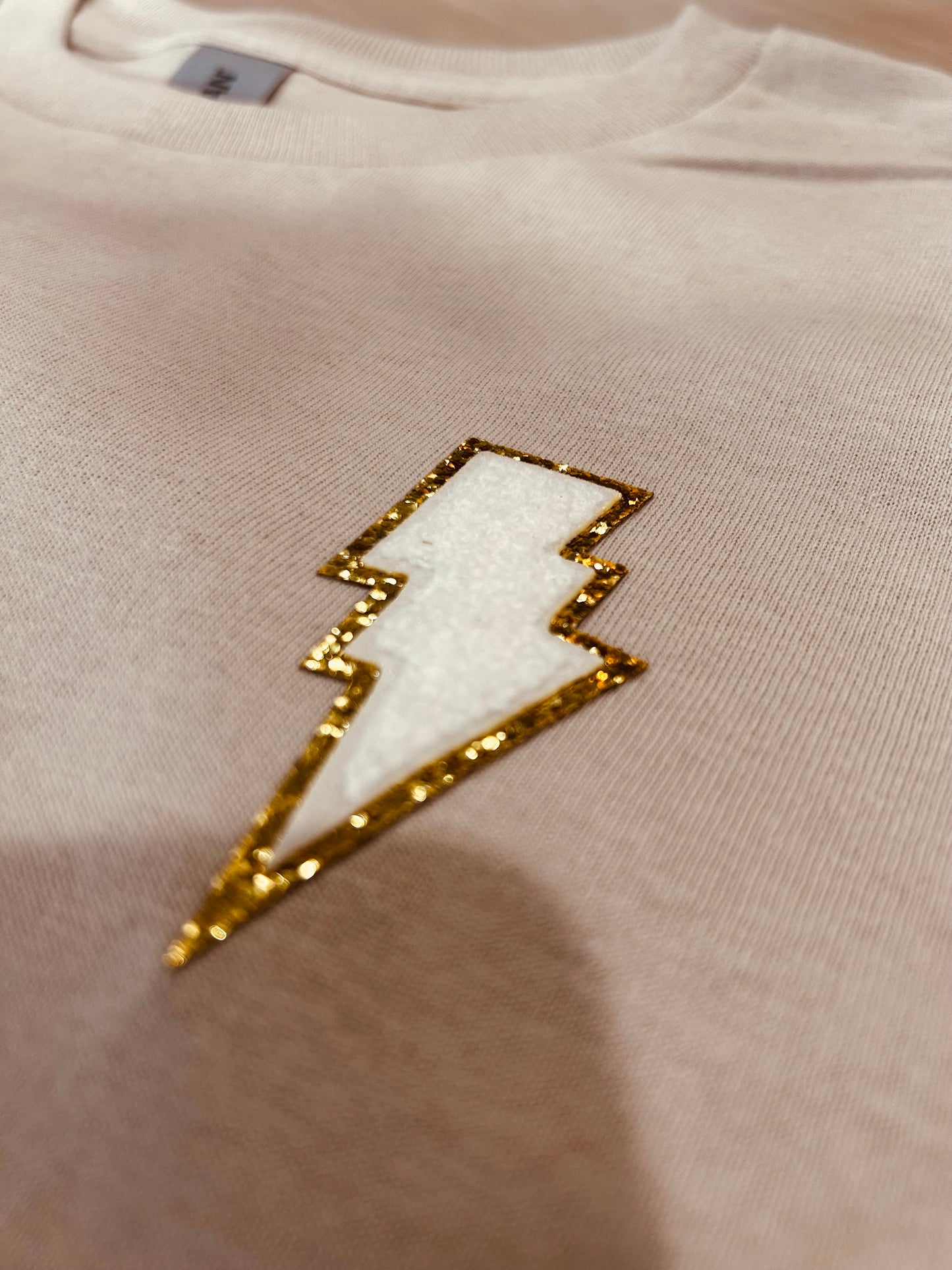 Beige/Nude Lightning Patch- Youth XS