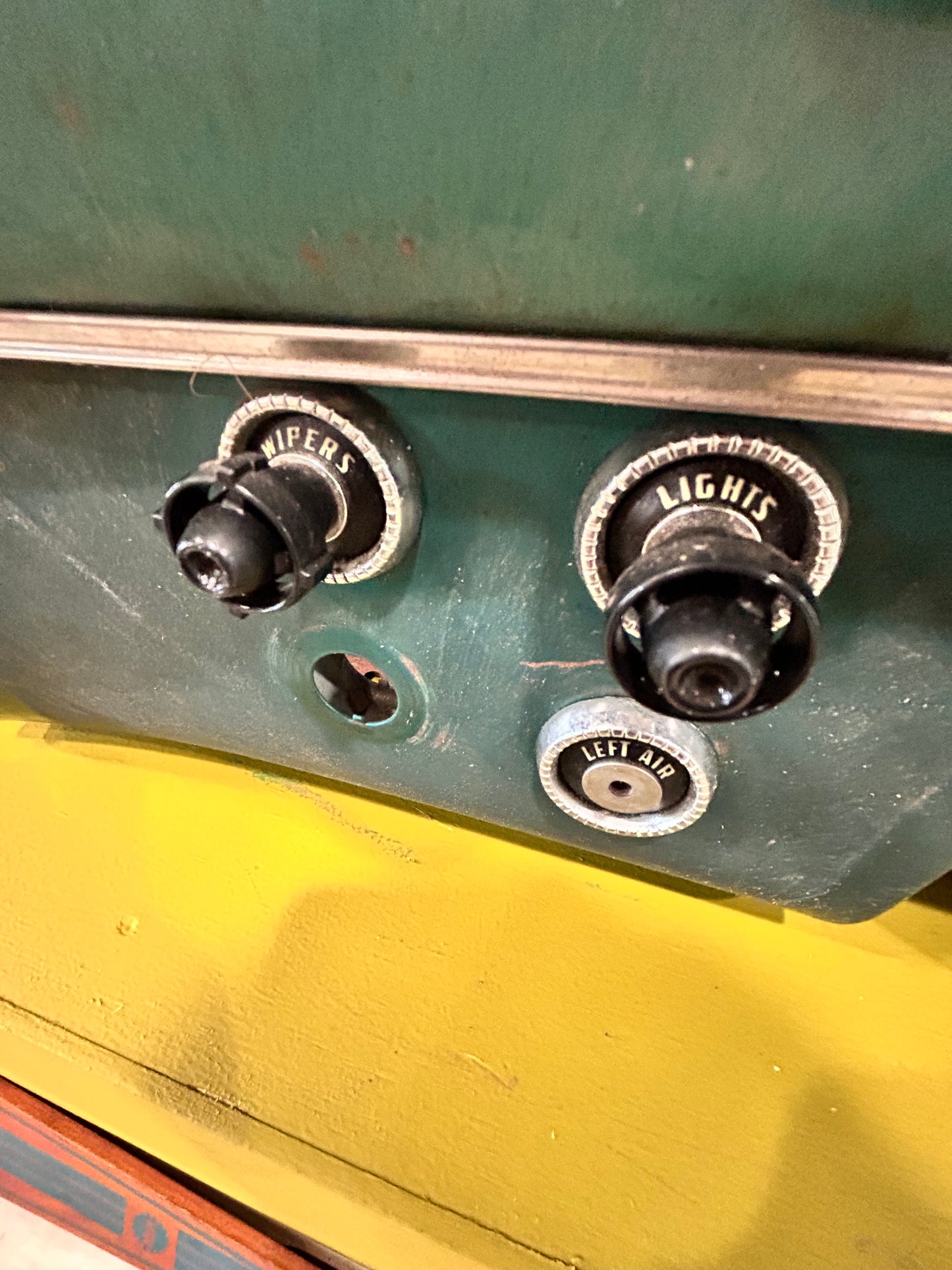 1955 Ford Fairlane Dashboard- Teal Metal Patina