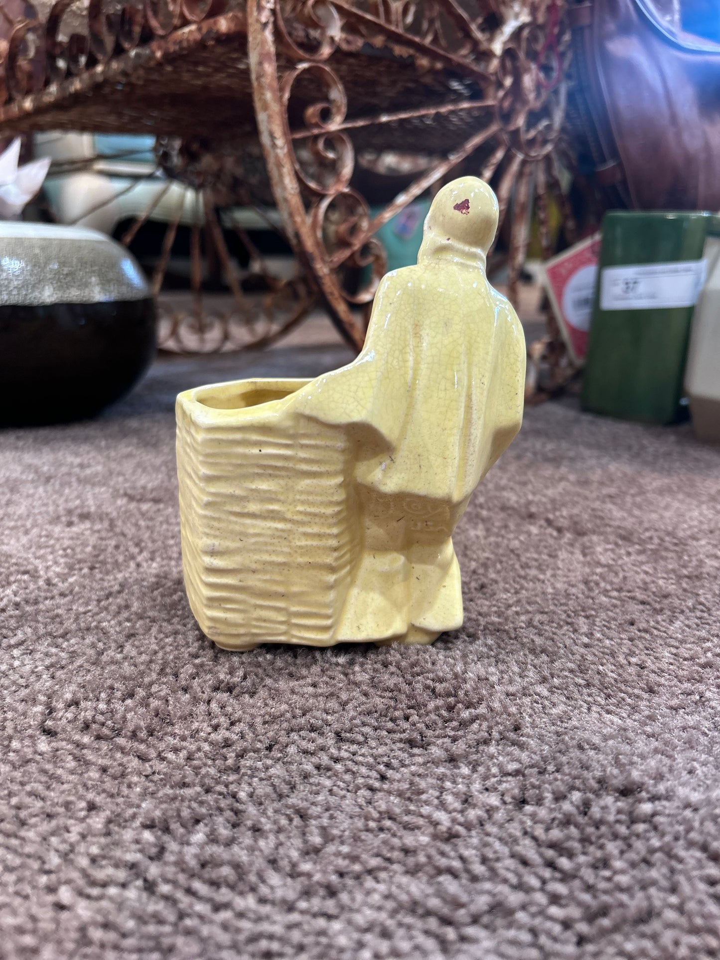 Vintage 1940’s Chinese Man with Basket- McCoy Pottery