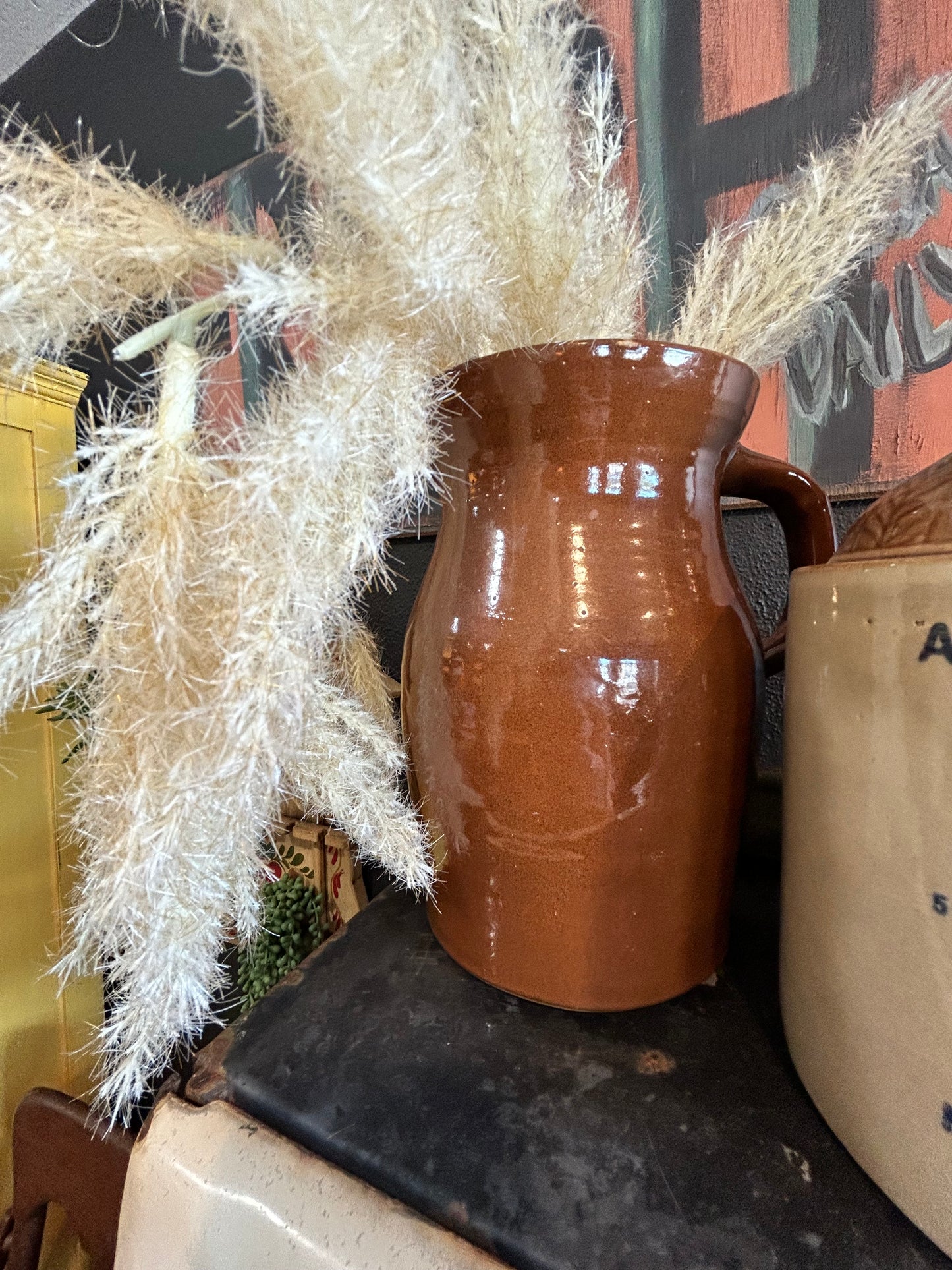 Vintage Southern Stoneware Pitcher Bybee- Kentucky Brown