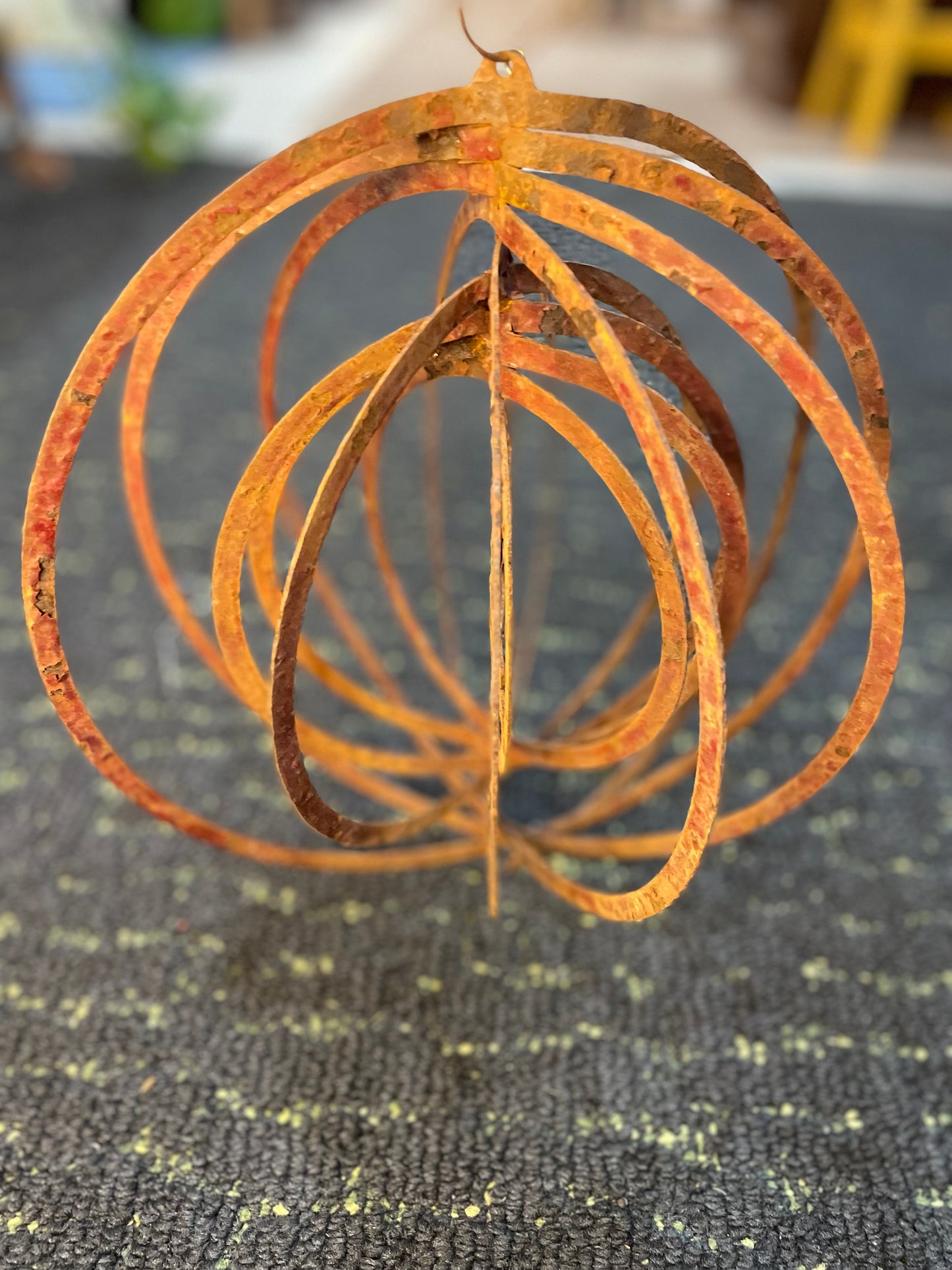 Antique Hummingbird Wind Chime-Rusty Patina