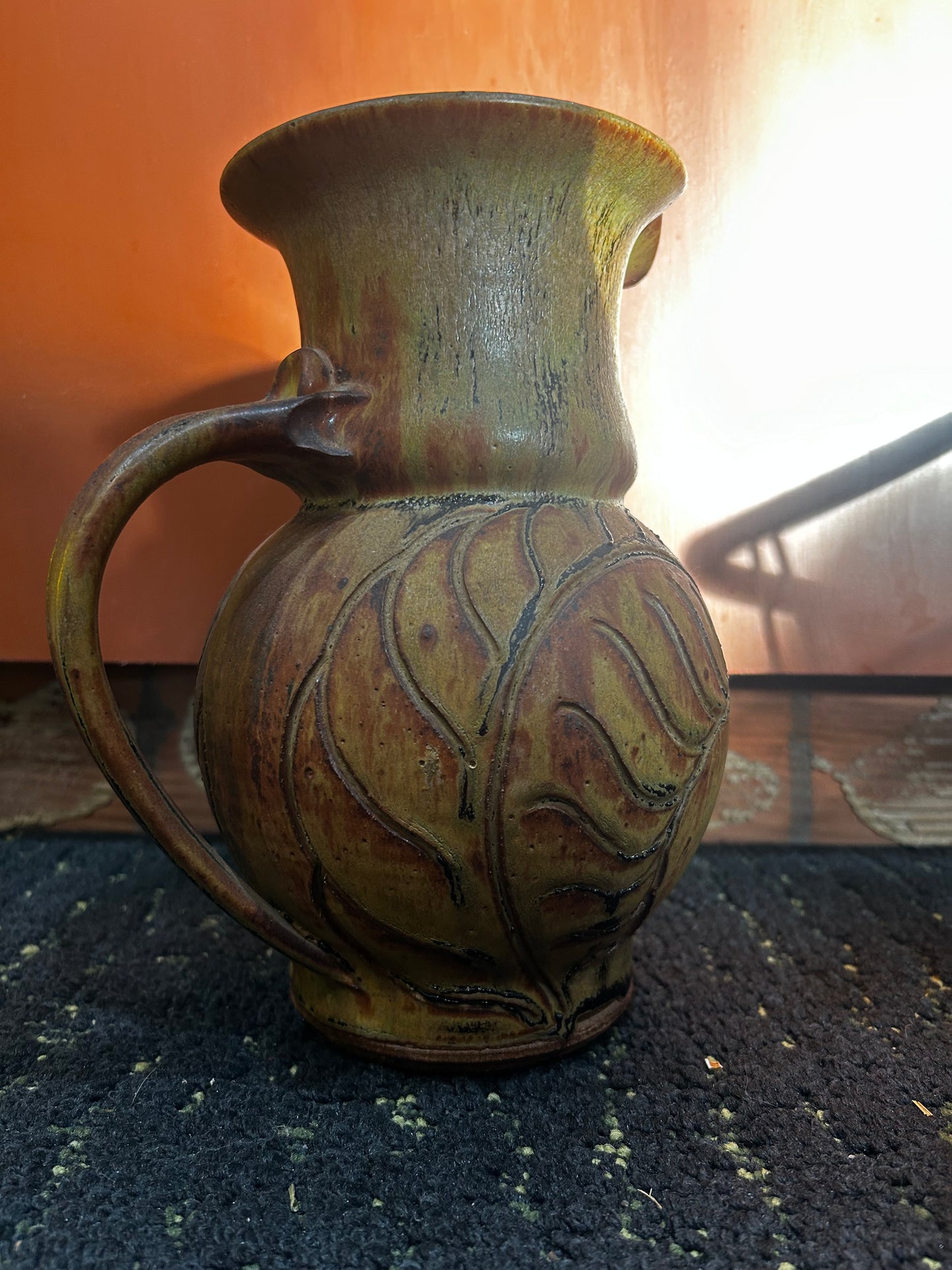 Vintage Americana Pottery Shack Vase/ Pitcher- Signed