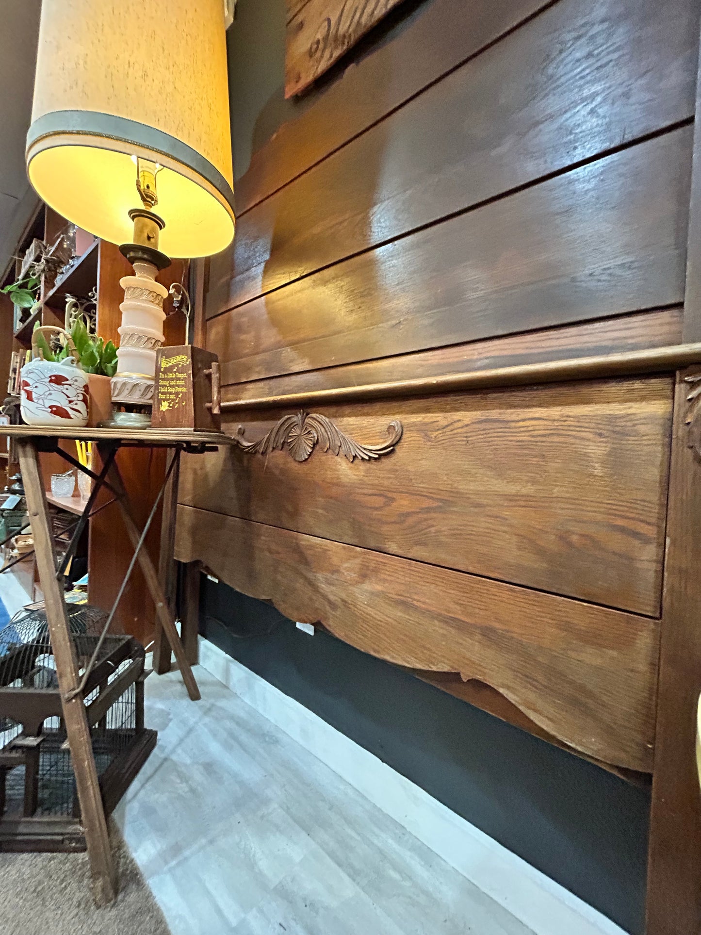 Antique Oak 1900’s Full Size Bed - Headboard/Footboard/Sideboards