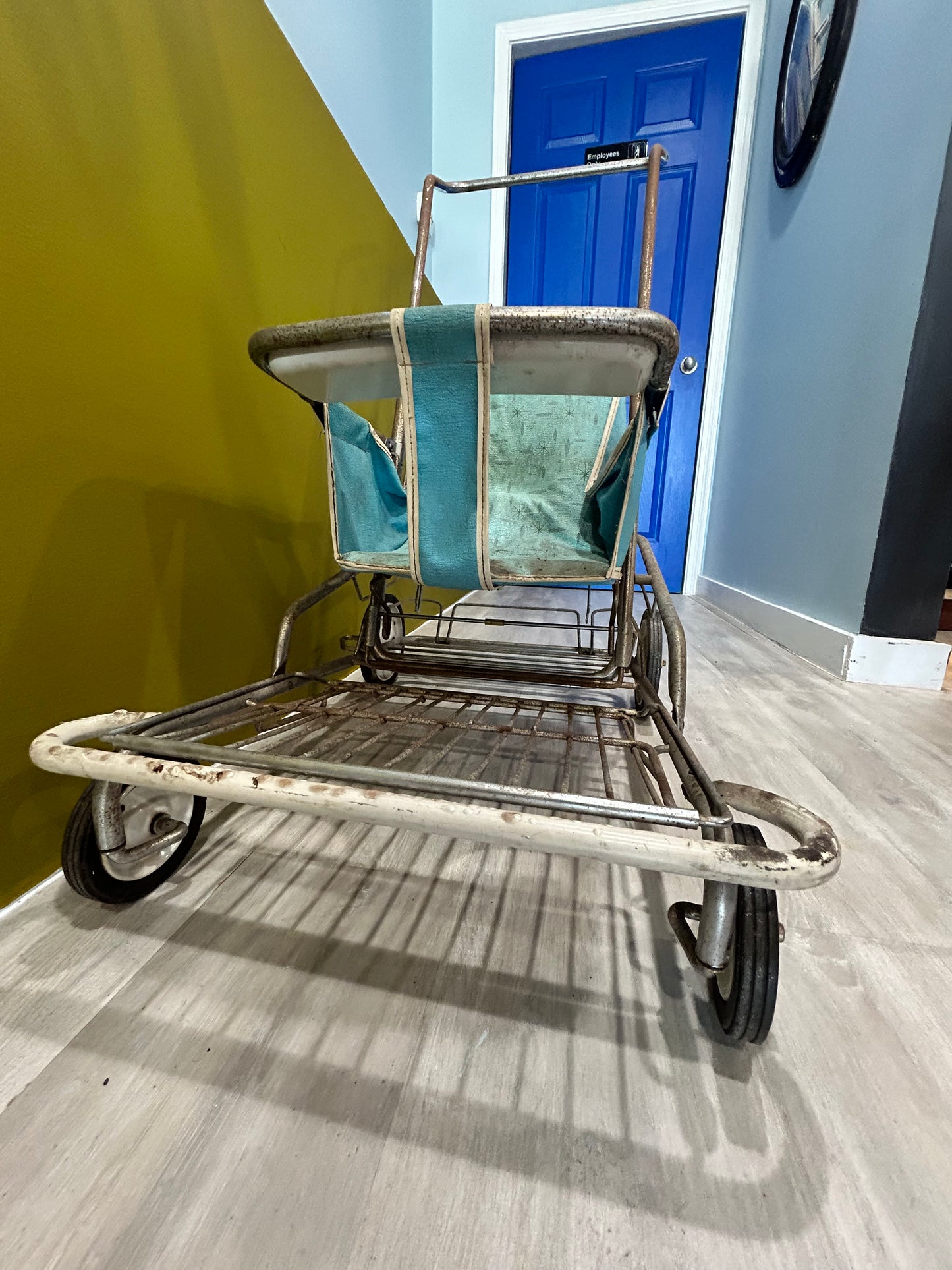 Vintage 1950’s Stroller- Teal Blue Beauty