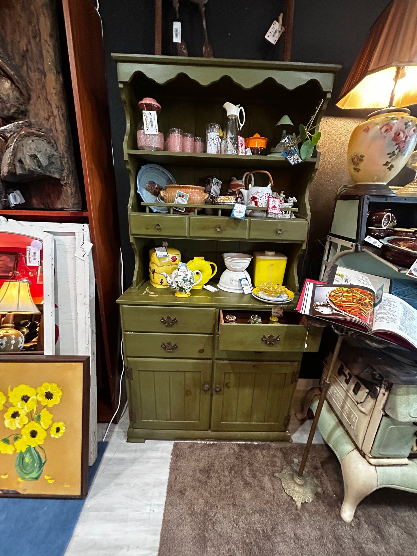 1900’s Green Kitchen Cupboard