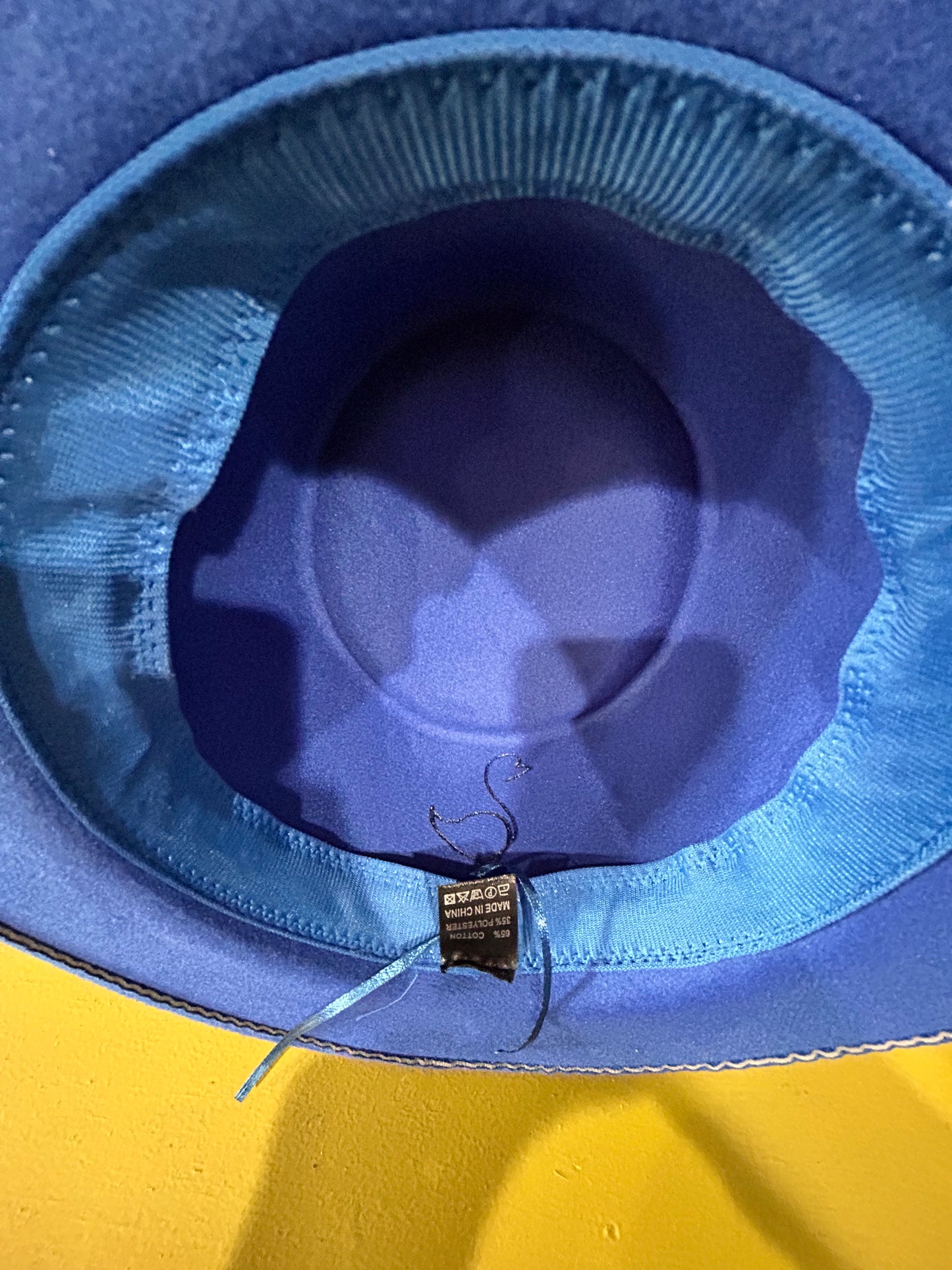 Blue Friendswood Mustang Felt Hat- Hand Burned and Painted