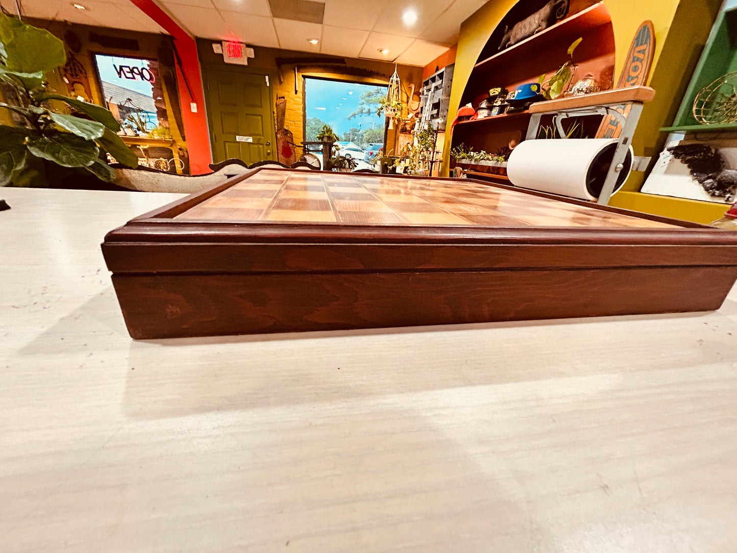 Vintage IRIDESCENT Ceramic Duncan Mold Medieval Gothic Chess Set- Complete