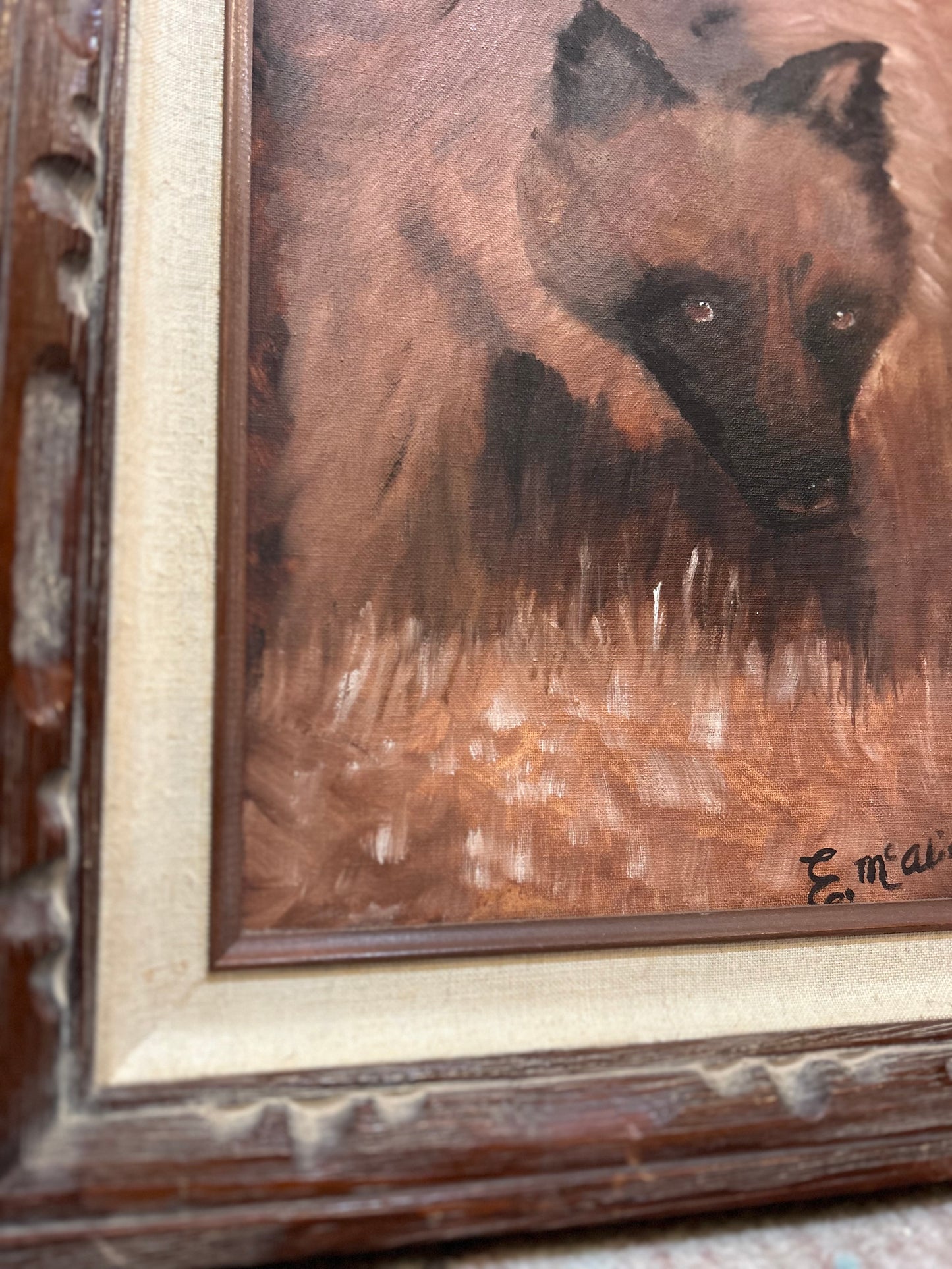 Original Brown Bear Painting- Signed