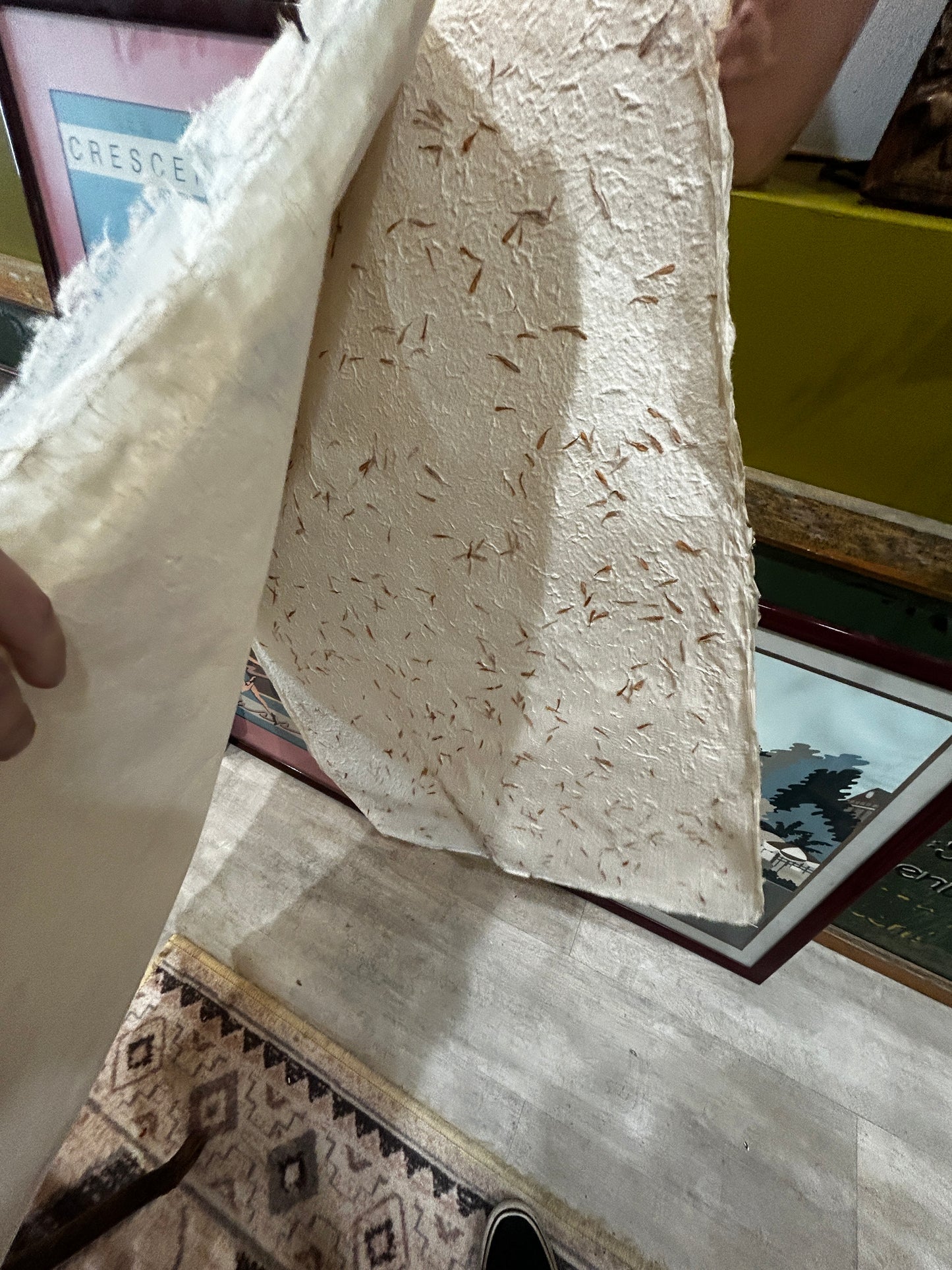 Vintage Homemade Paper-Botanical/Earth Items