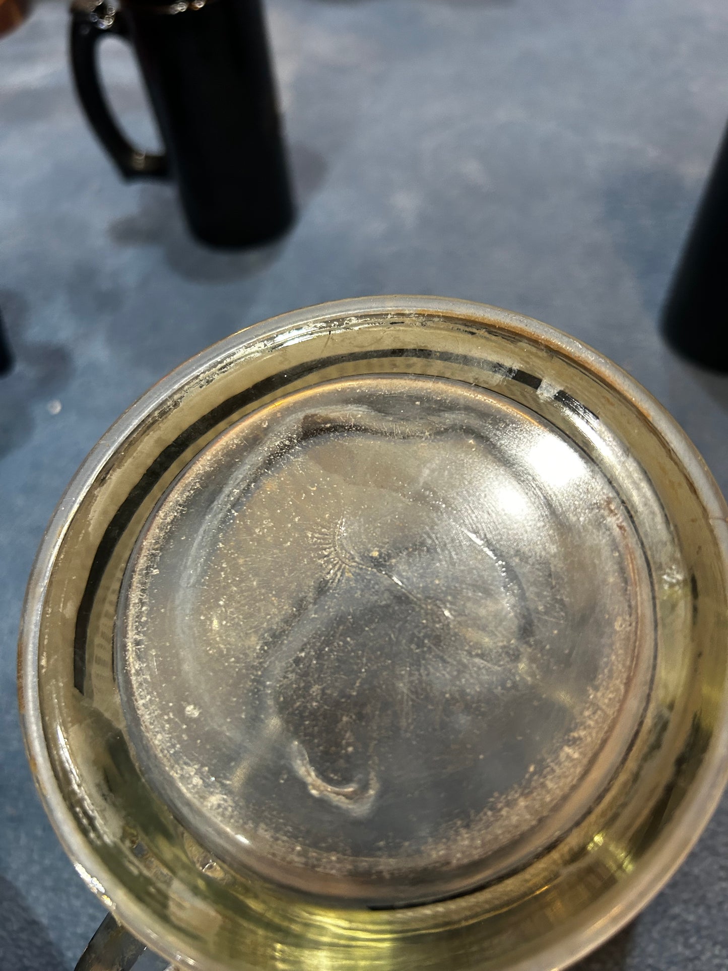 Painted Glass Juice Pitcher with 4 Onyx Beer Stein- Set of 5