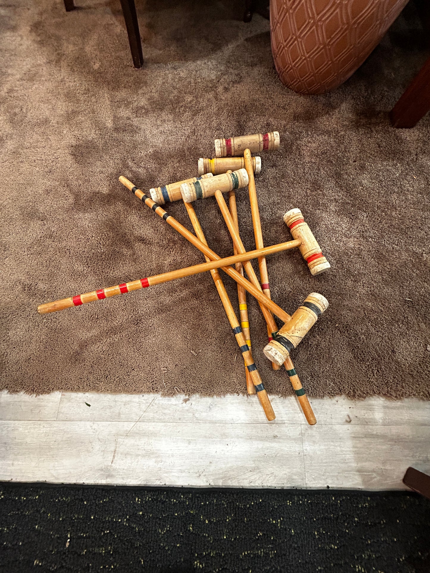Set of Vintage Croquet Mallets