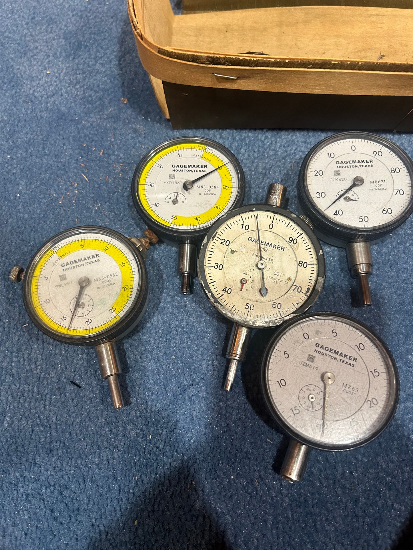 Assortment of Gage Master Dial Indicators
