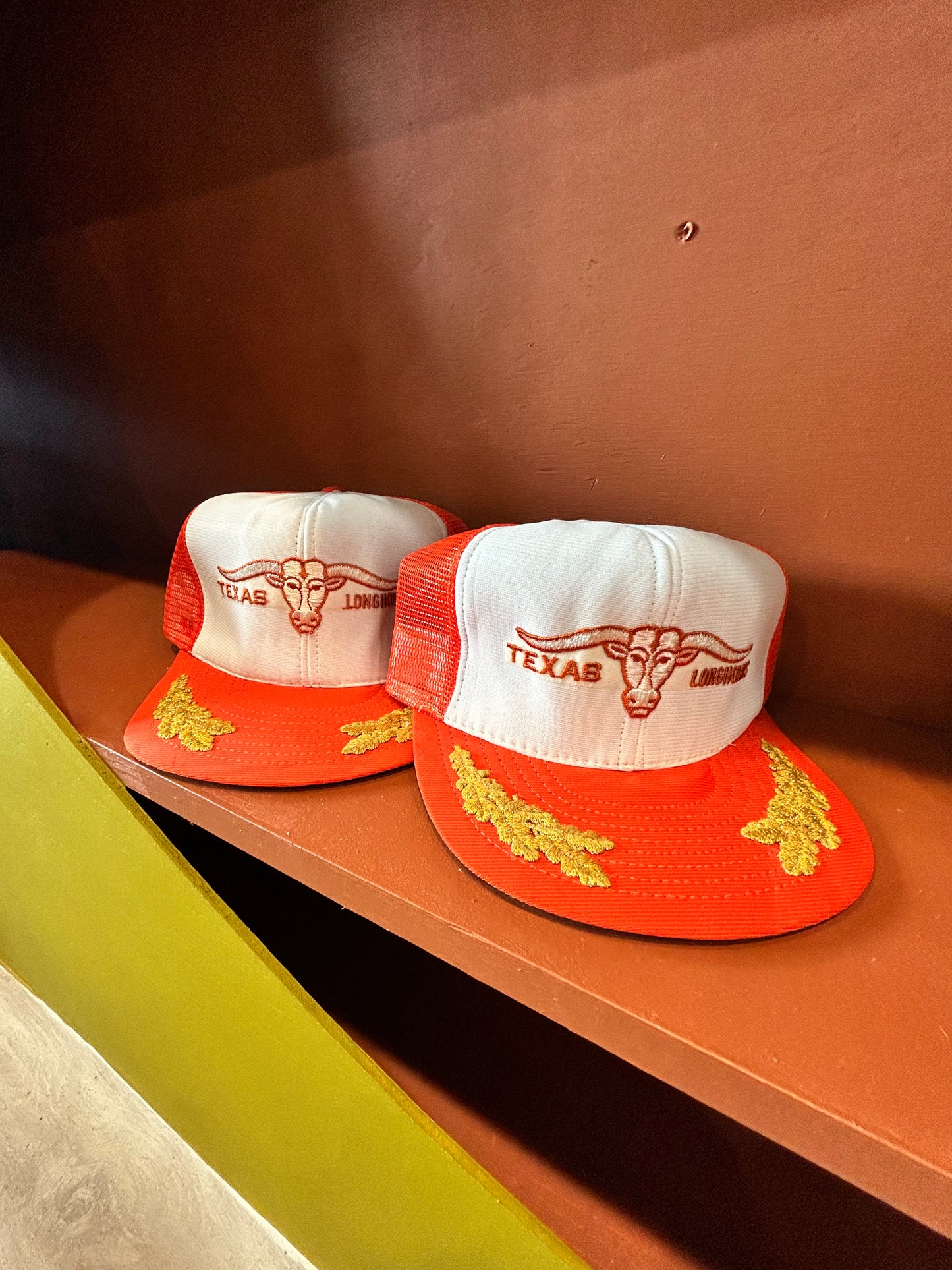 Vintage Texas Long Horn Hat - Gold Leaf Bill