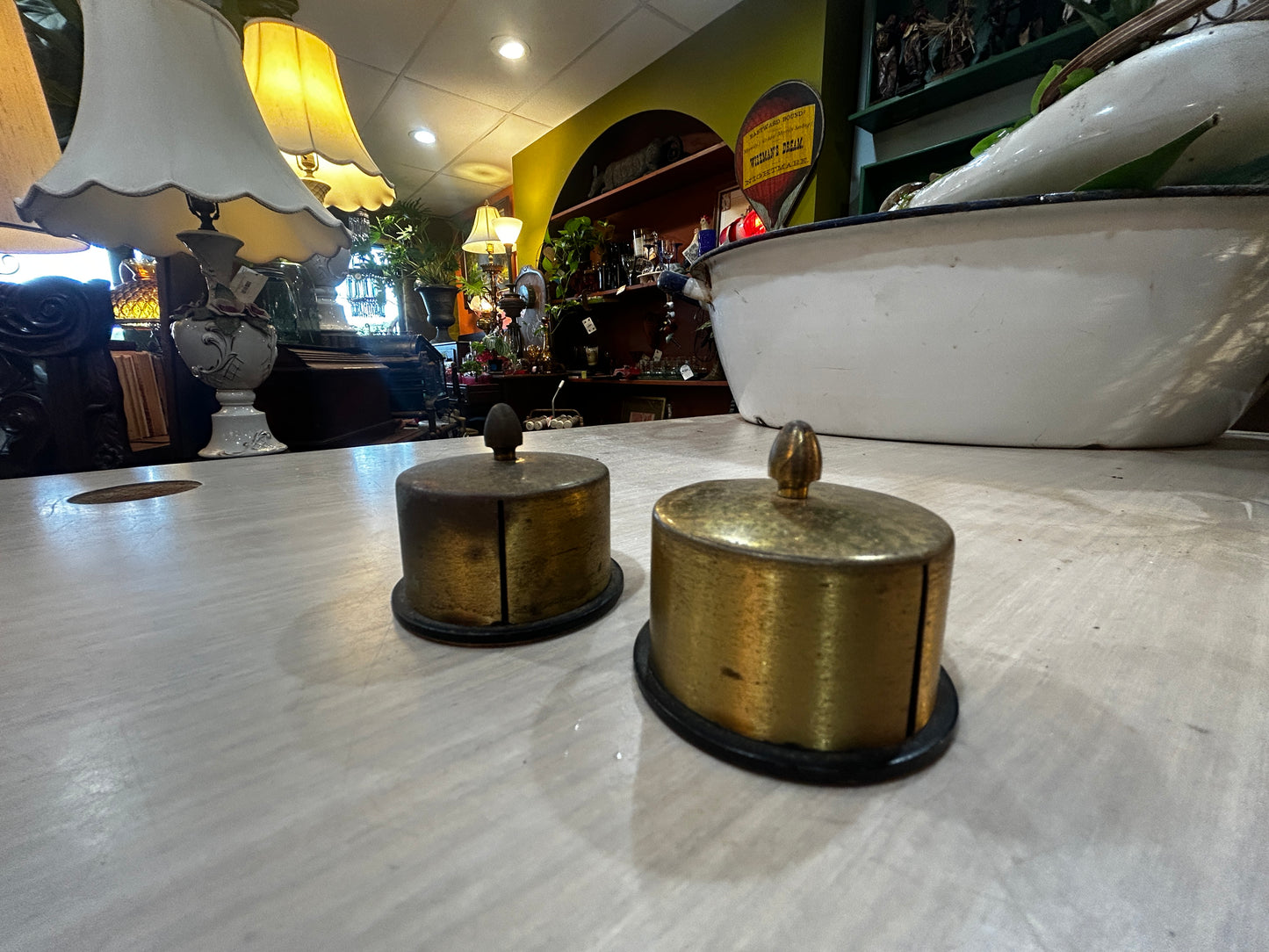 Antique Brass Stamp Dispenser