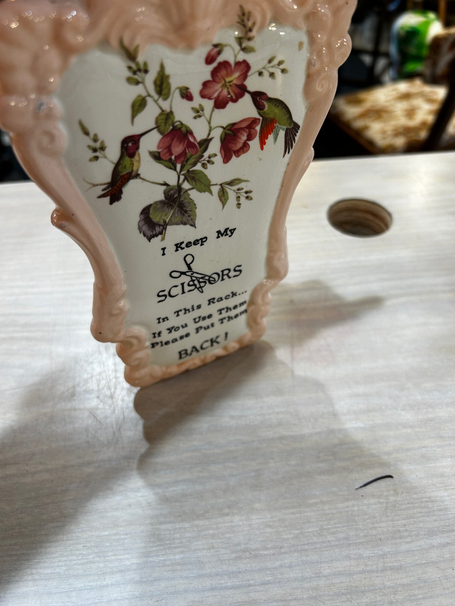 Vintage Scissor Holder-Wall Rack