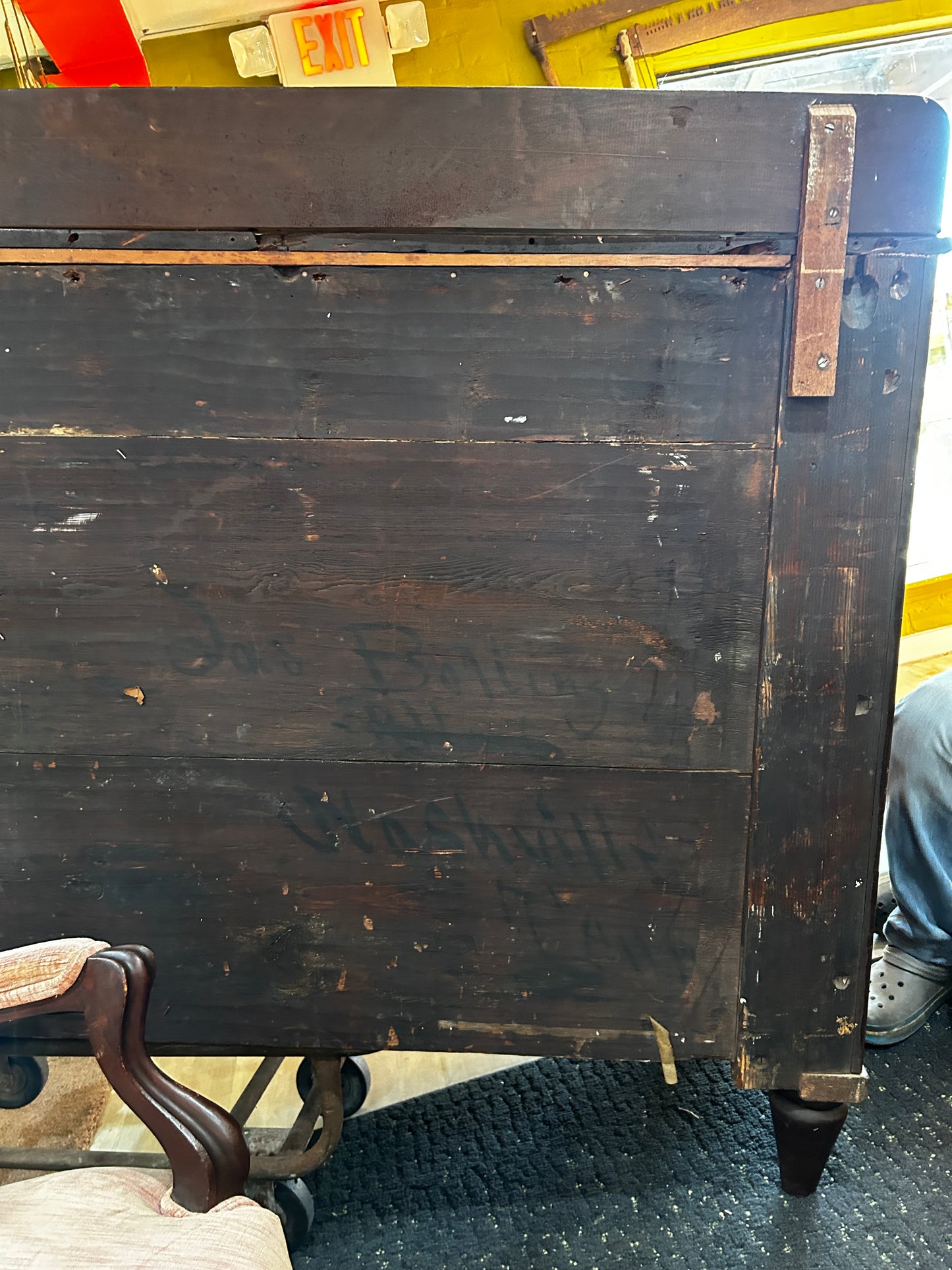 Antique 19th Century Solid Mahogany Sideboard