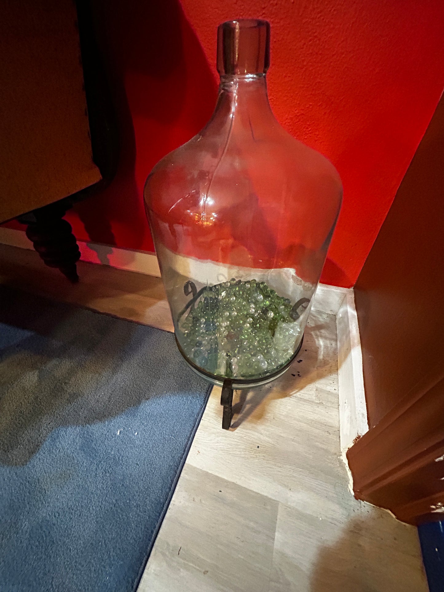 Vintage Glass Jar With Stand