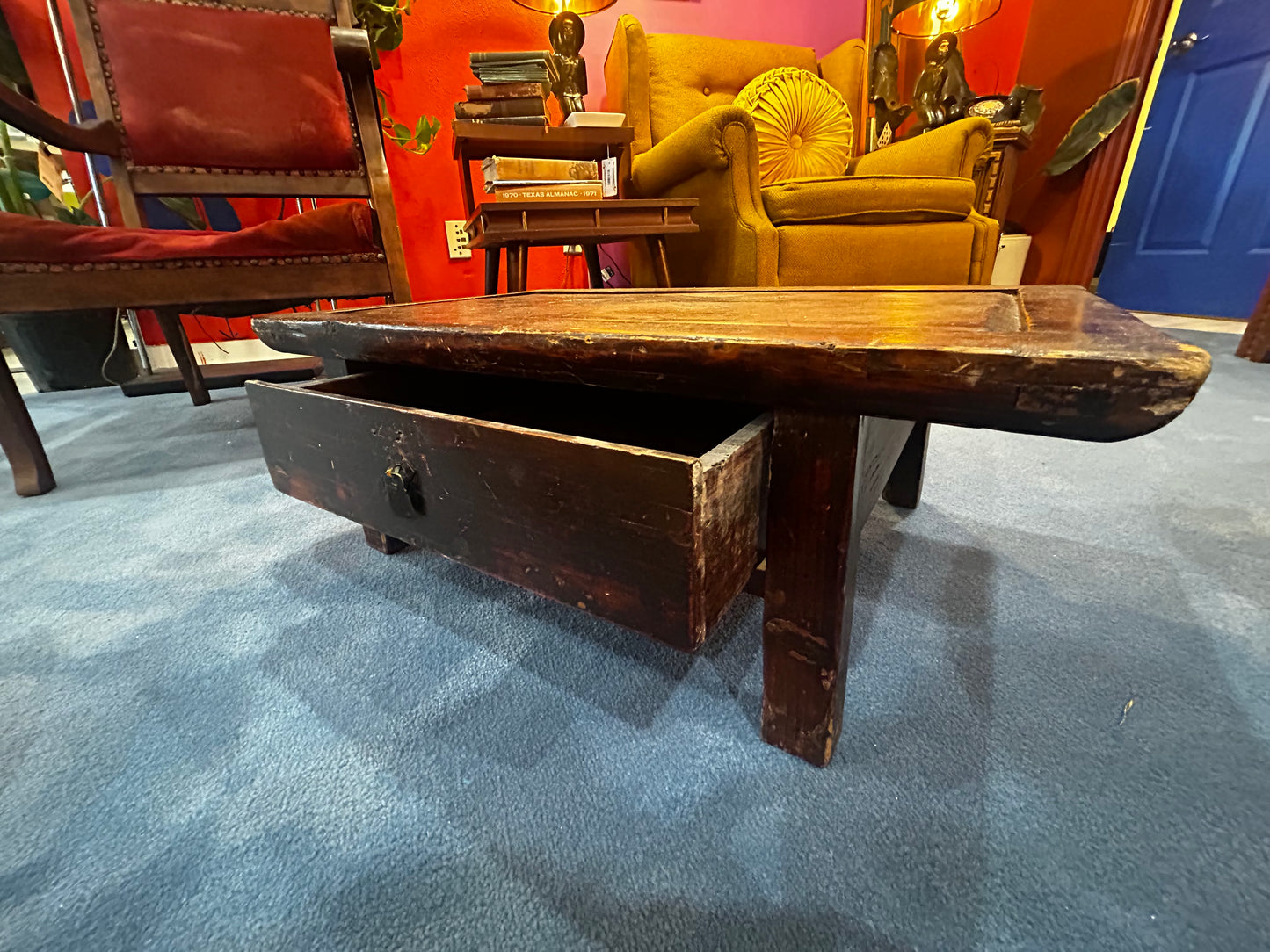 19th Century Chinese Elm Coffee Table- Circa 1880