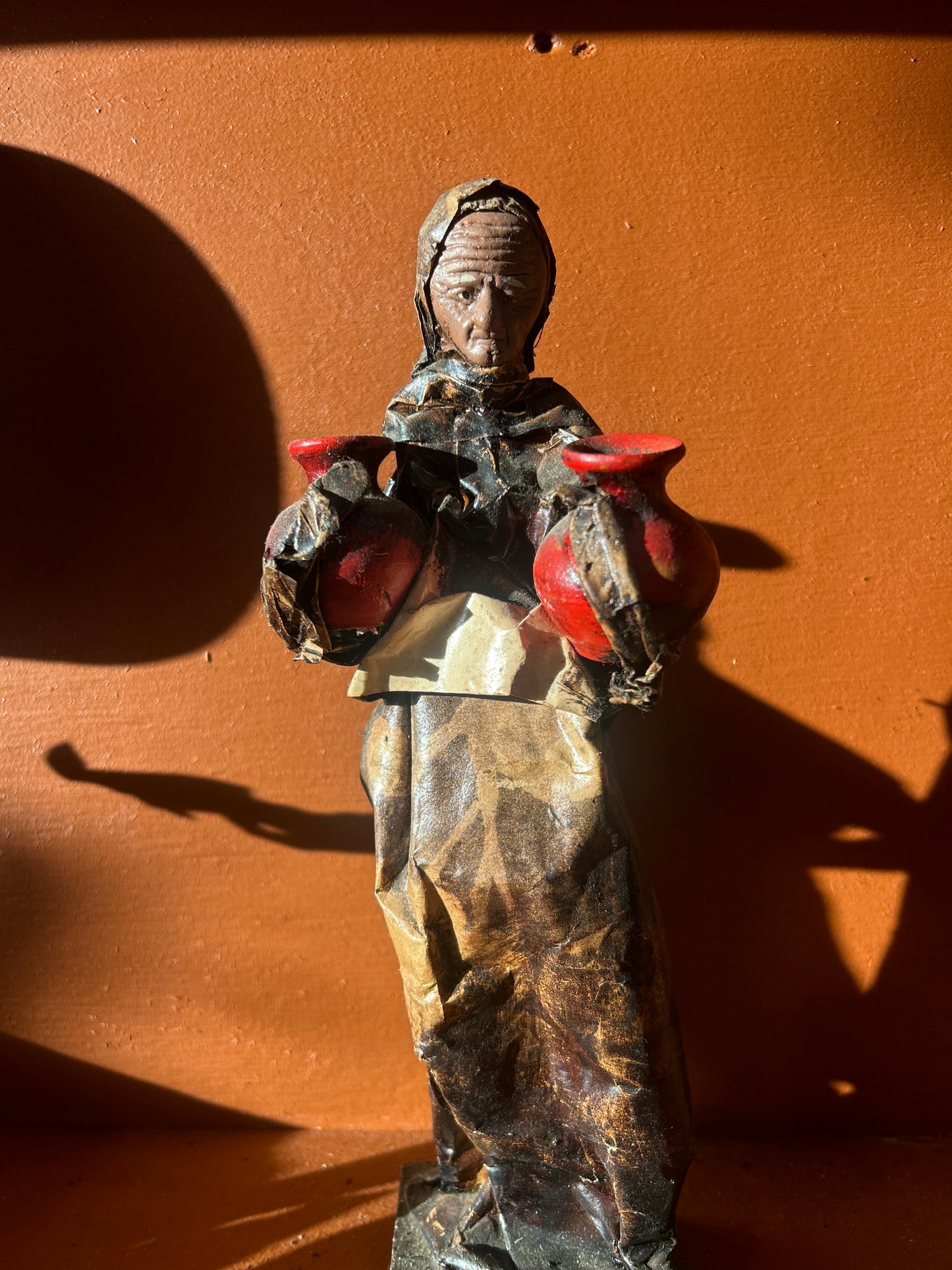 Set of 6 Vintage Mexican Folk Papier Mache Sculptures