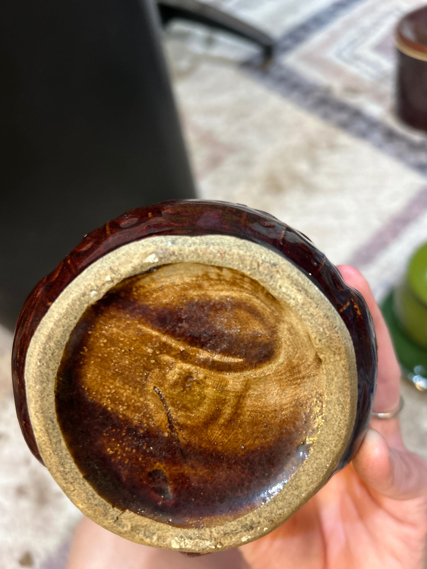 Bennington Stoneware Brown Glaze Pitcher