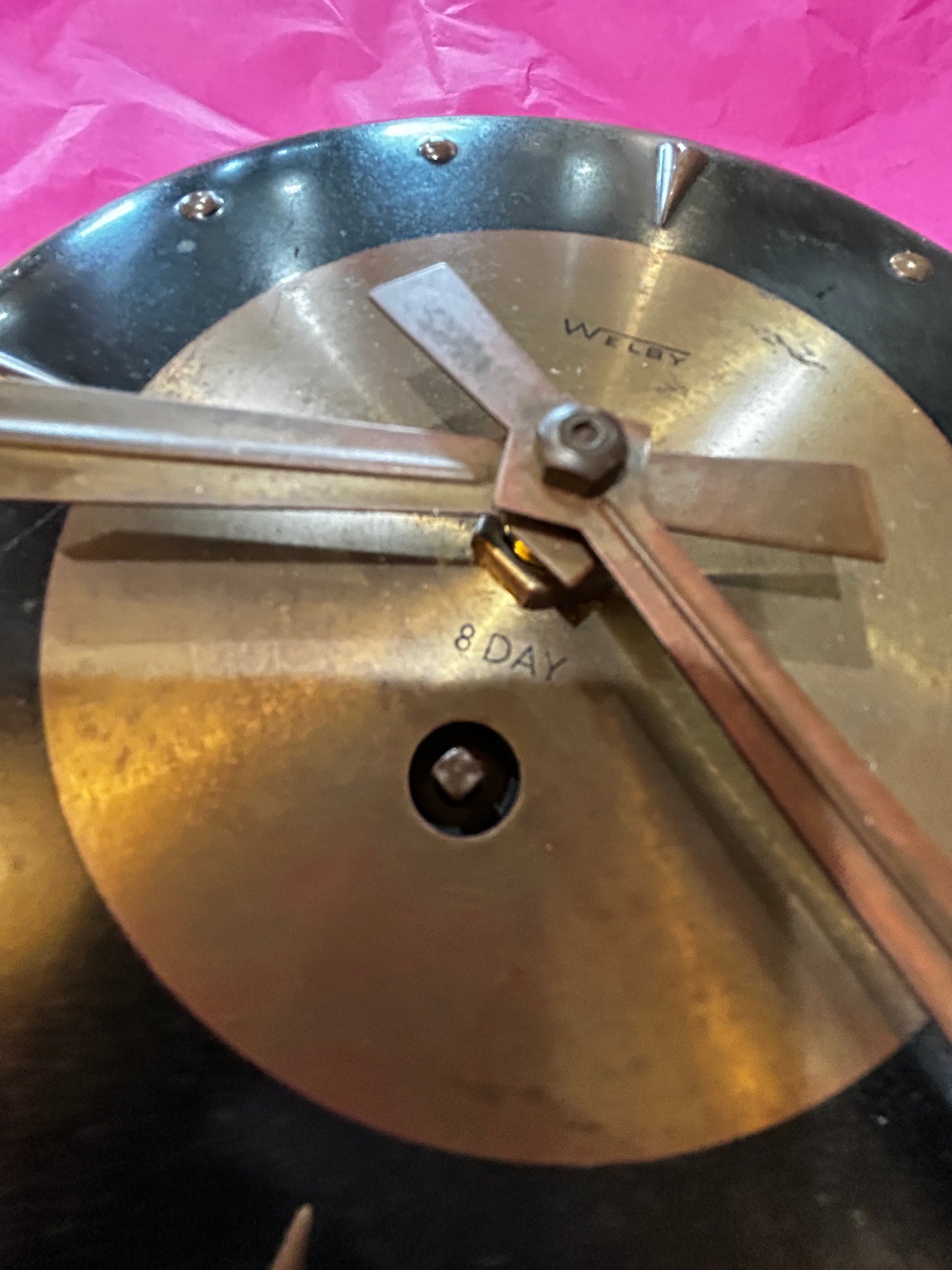 Vintage Welby Atomic Starburst Sunburst Clock-(Unsure if it works)