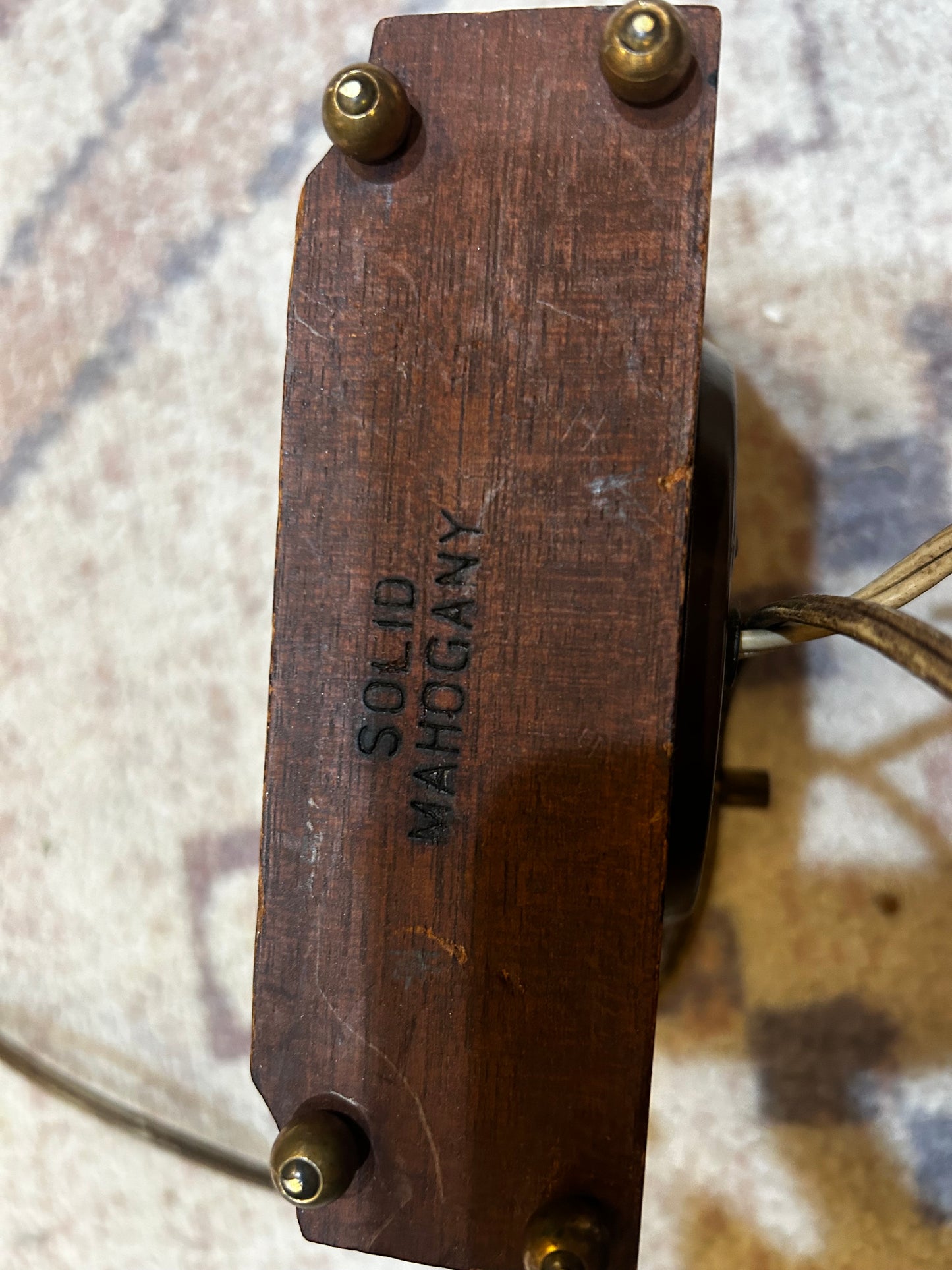 Mid Century Mahogany Westclox Electric Alarm Clock