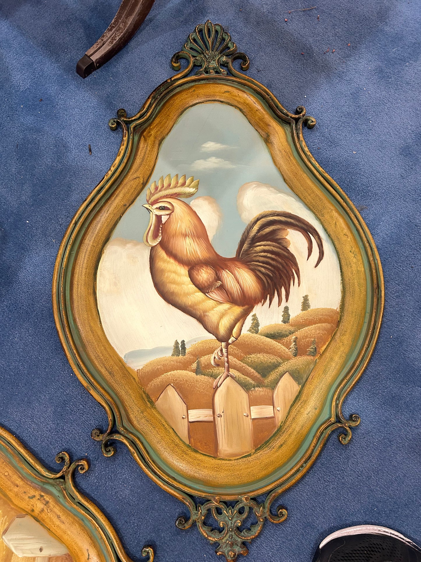 Rooster Paintings on Metal