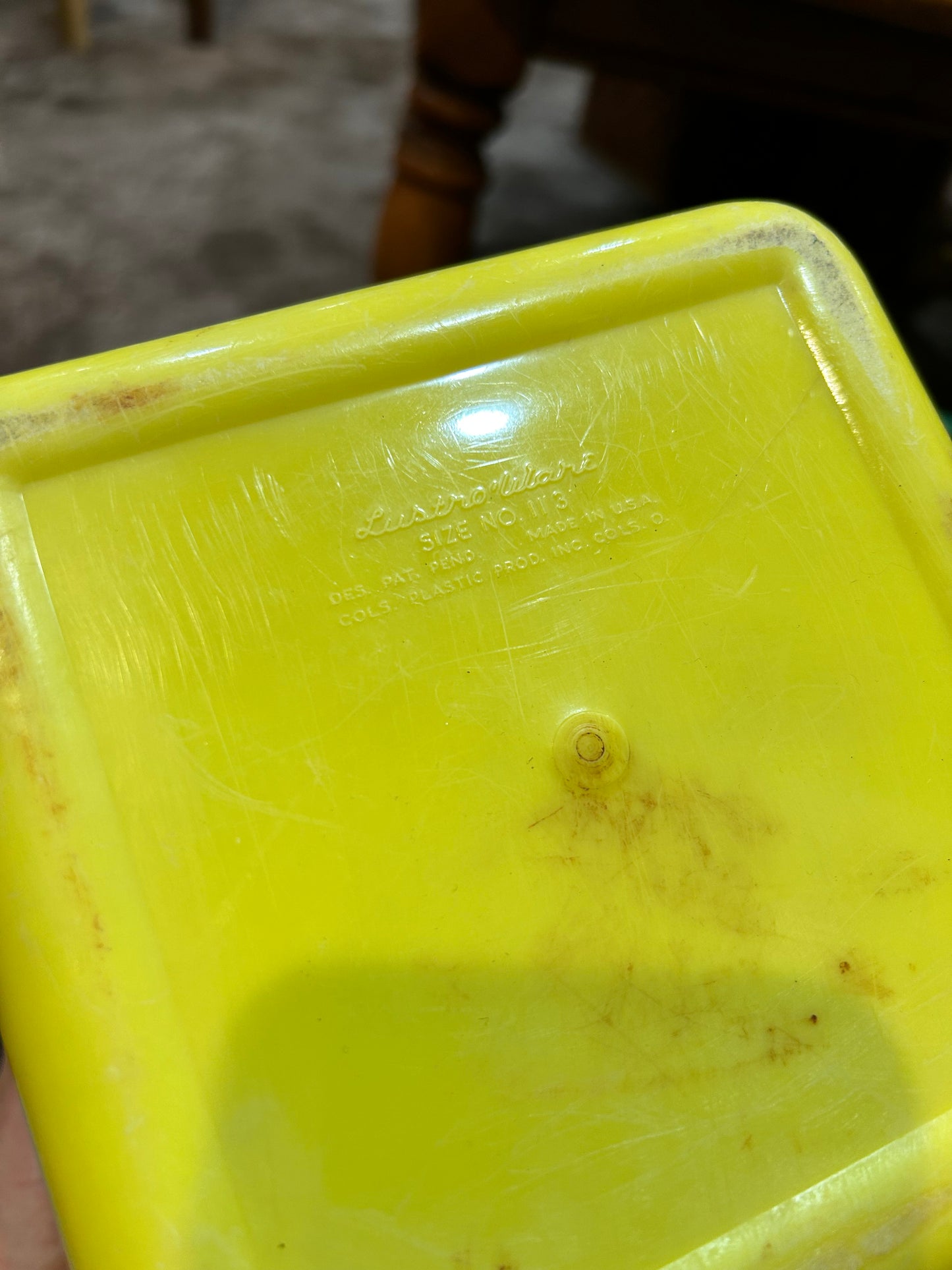 Vintage Lustro-ware Yellow Plastic Testing Canisters- Flour and Tea