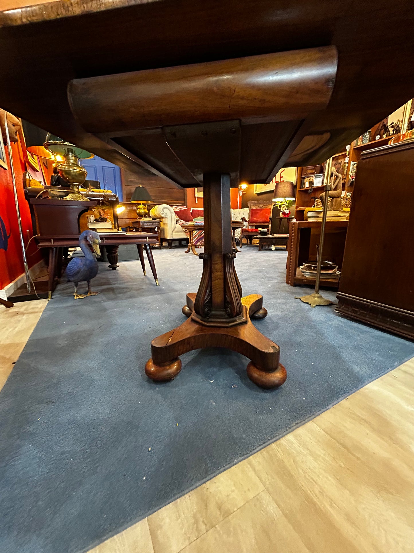 Antique Wooden Console Card Table