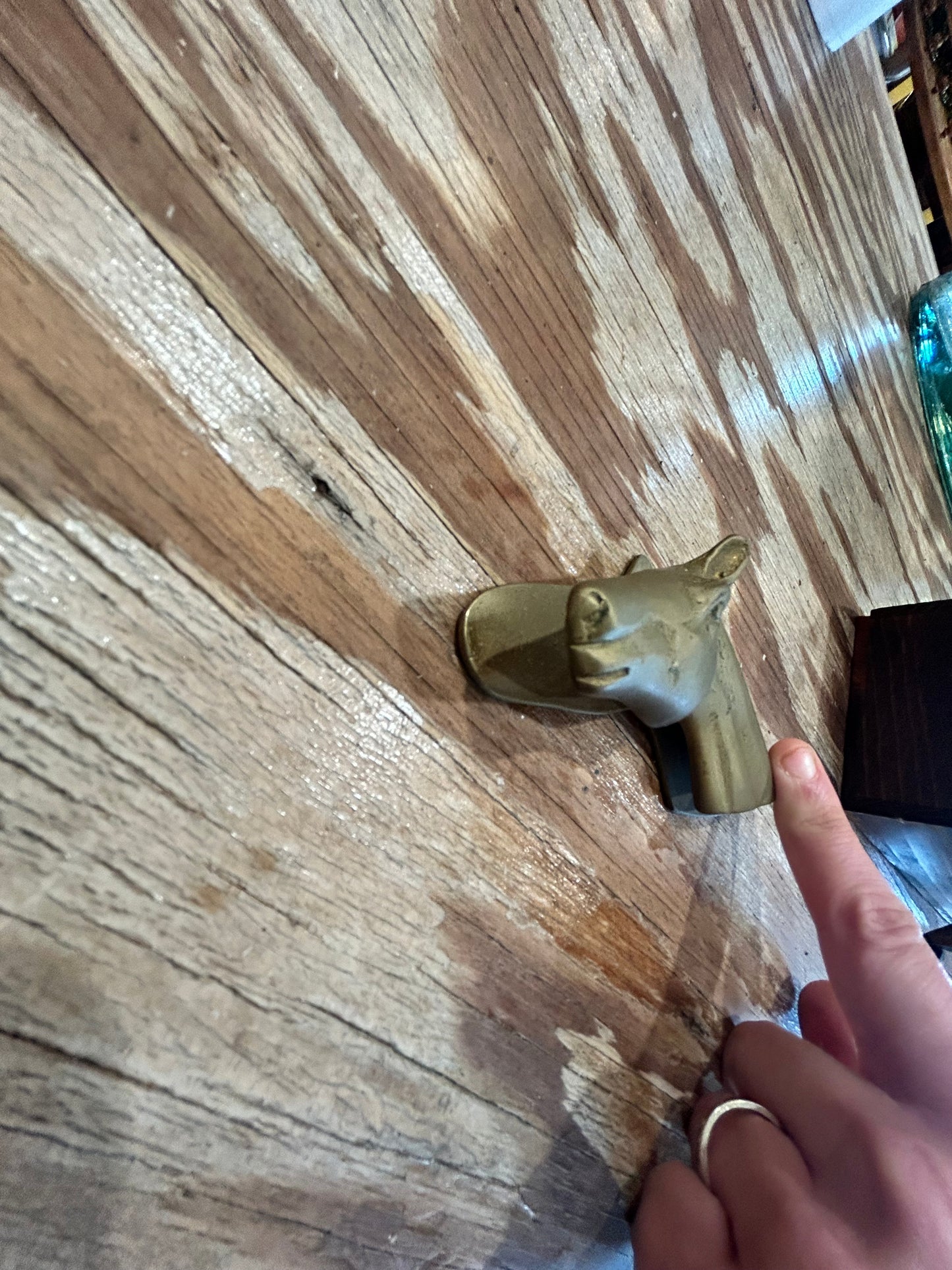 Virginia Metal Crafter Horse Head Holder Pony- Solid Brass Waynesboro Vintage