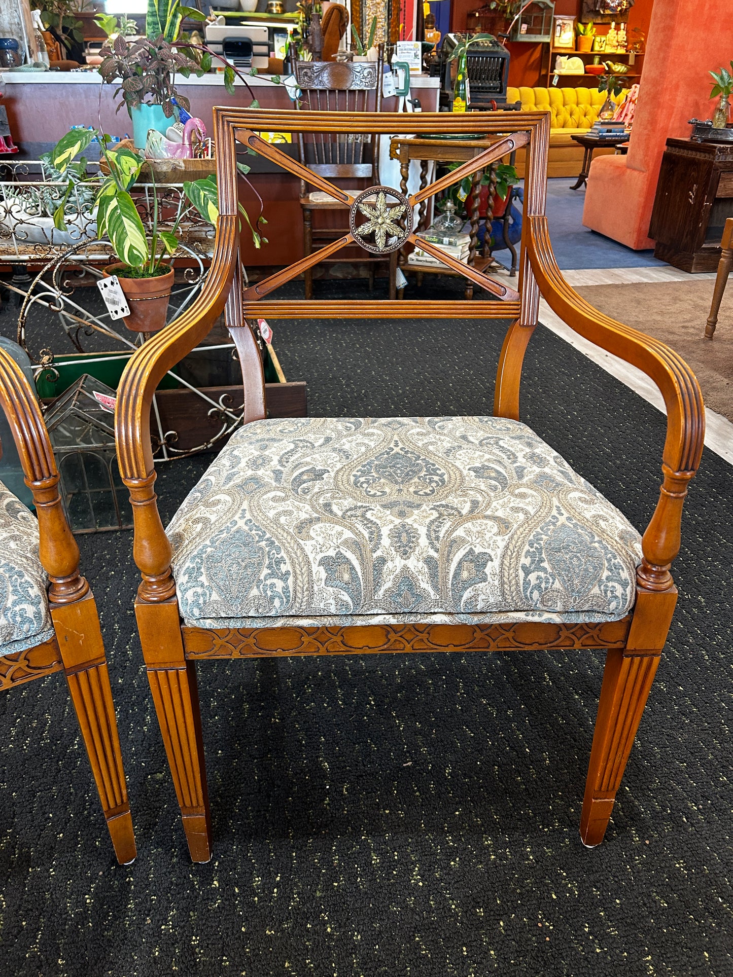 Oak Art Deco Arm Chairs