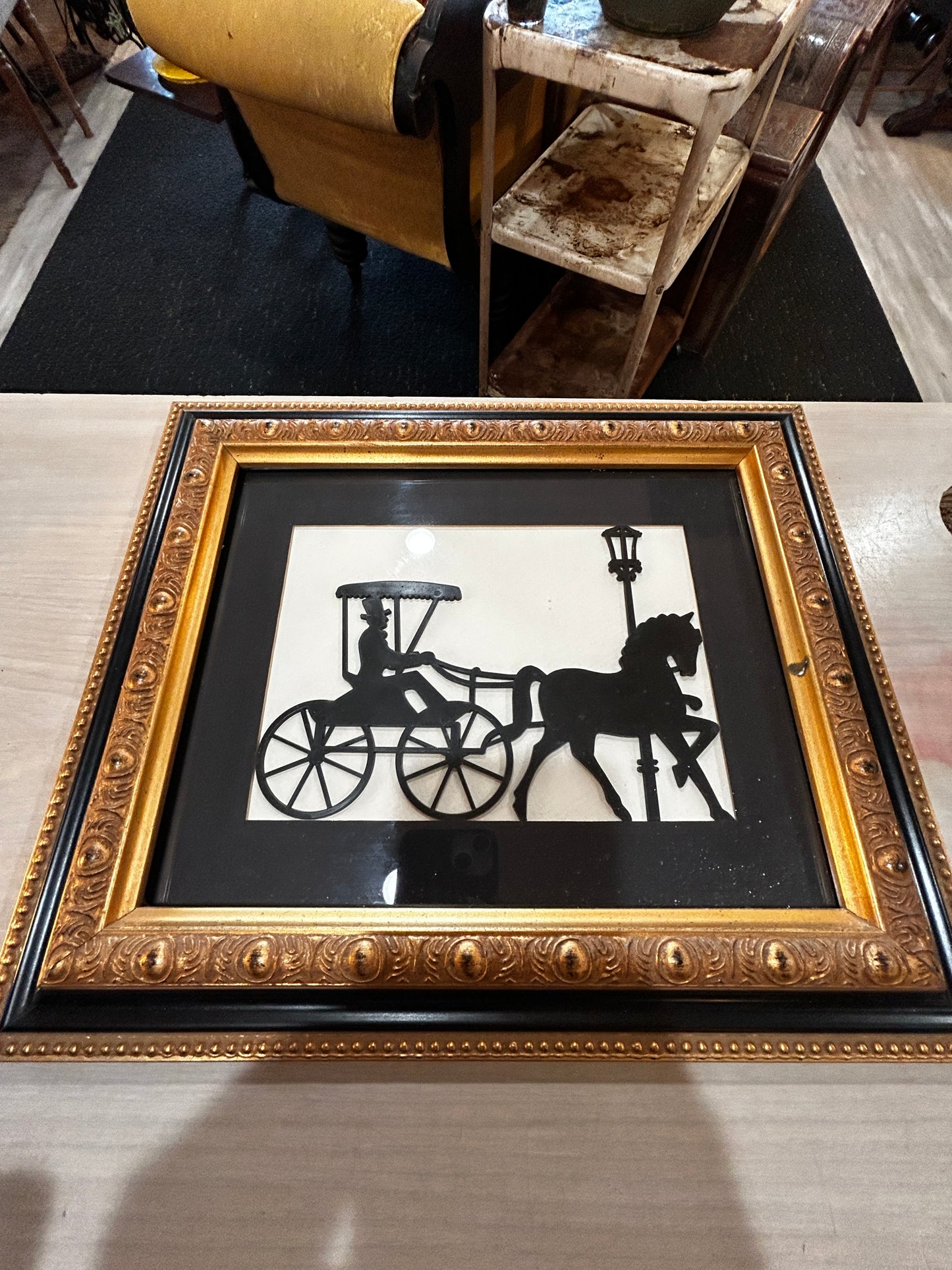 Framed Horse and Buggy