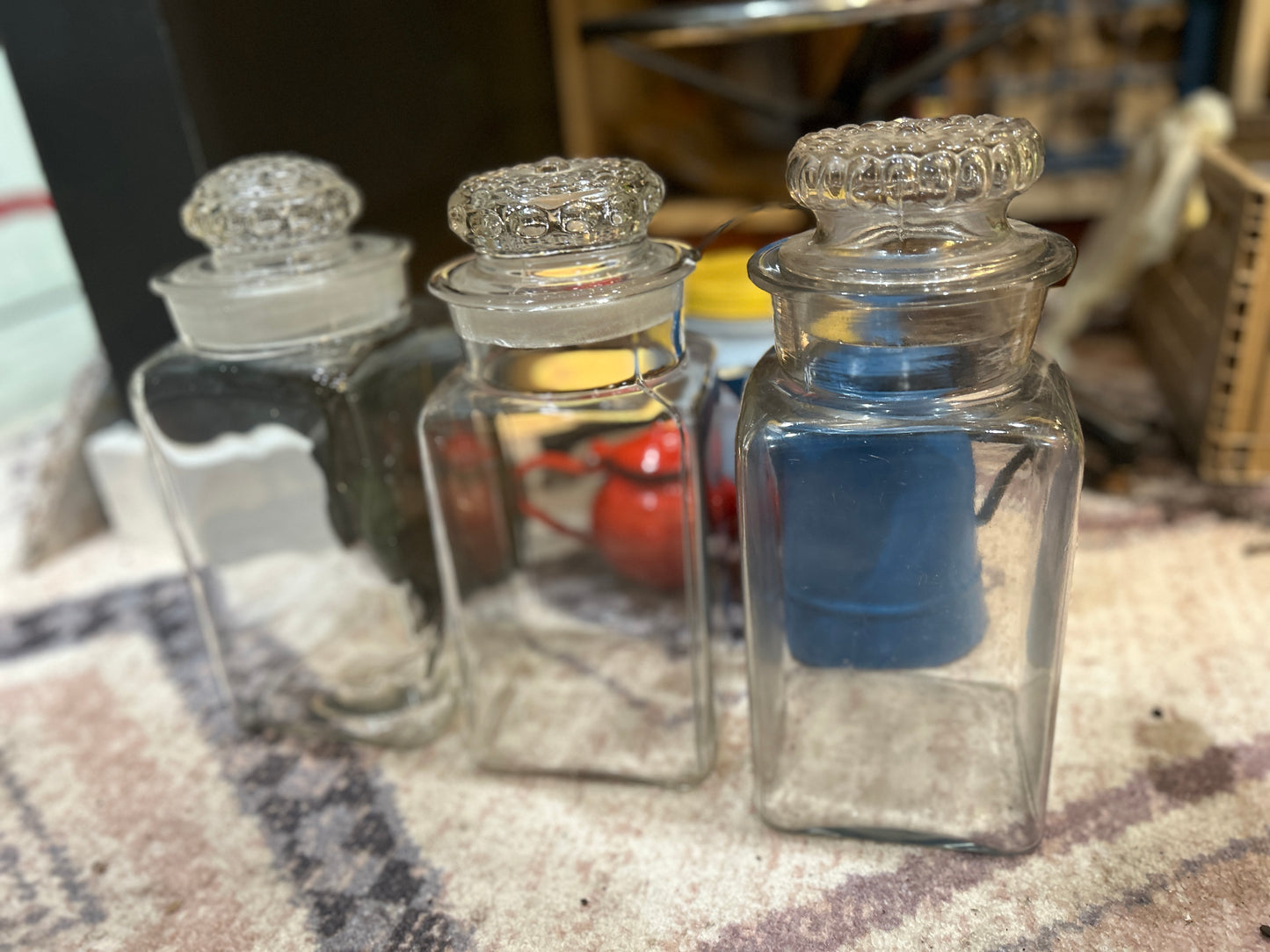 Antique Glass Apothecary Canisters