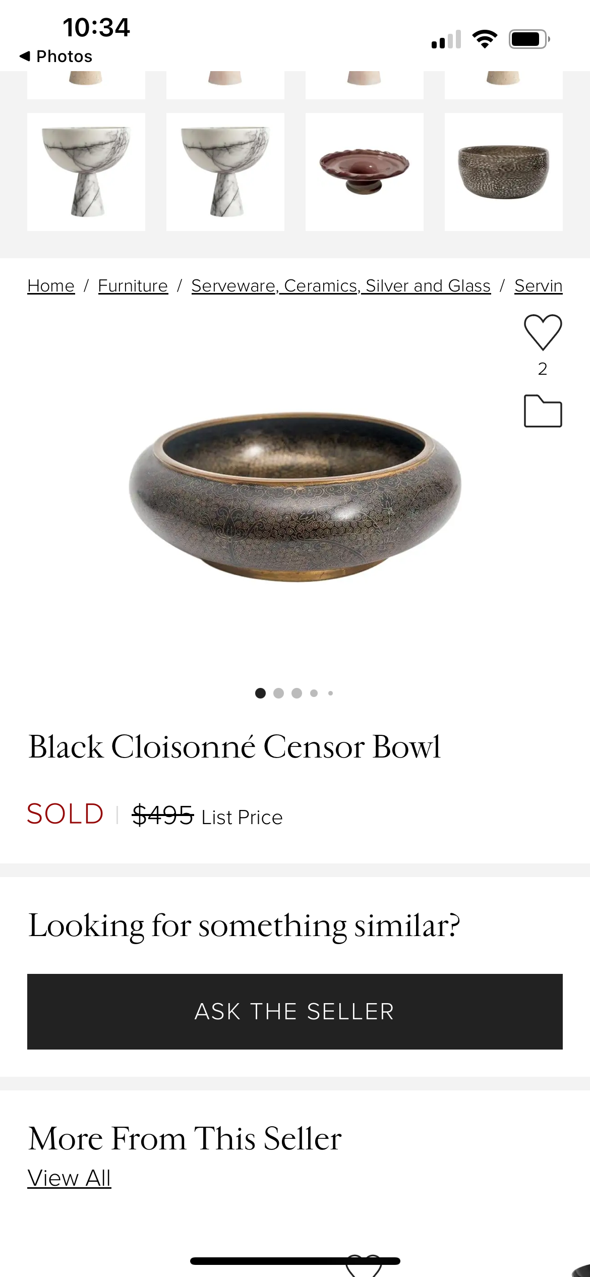 Antique Ming Dynasty Chinese Cloisonné Bowl- EXTREMELY RARE