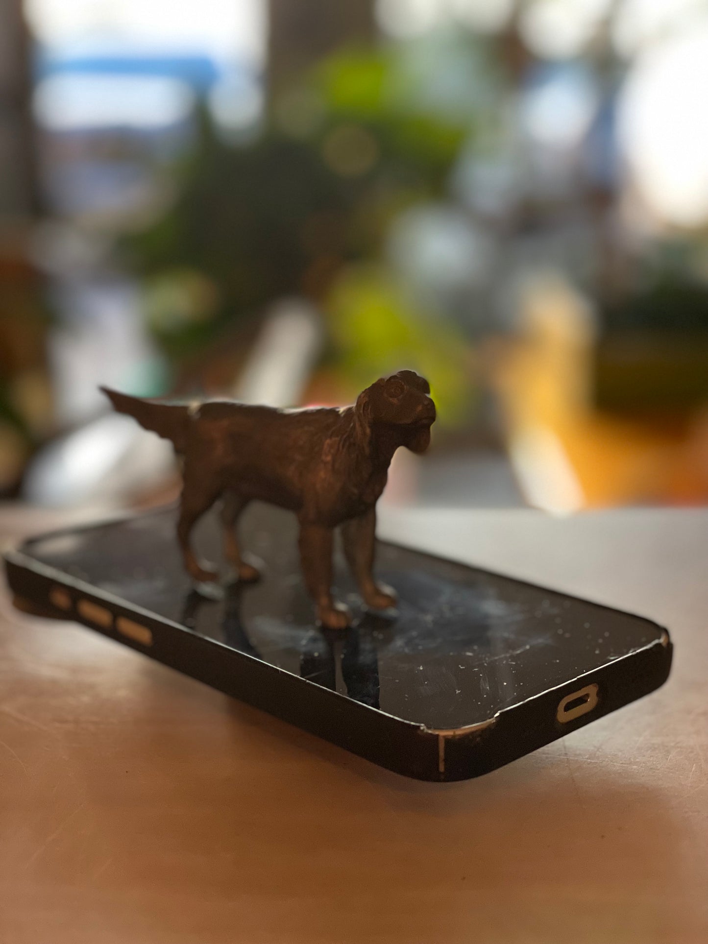 Pewter Irish Setter Trinket- Signed by AW on Foot