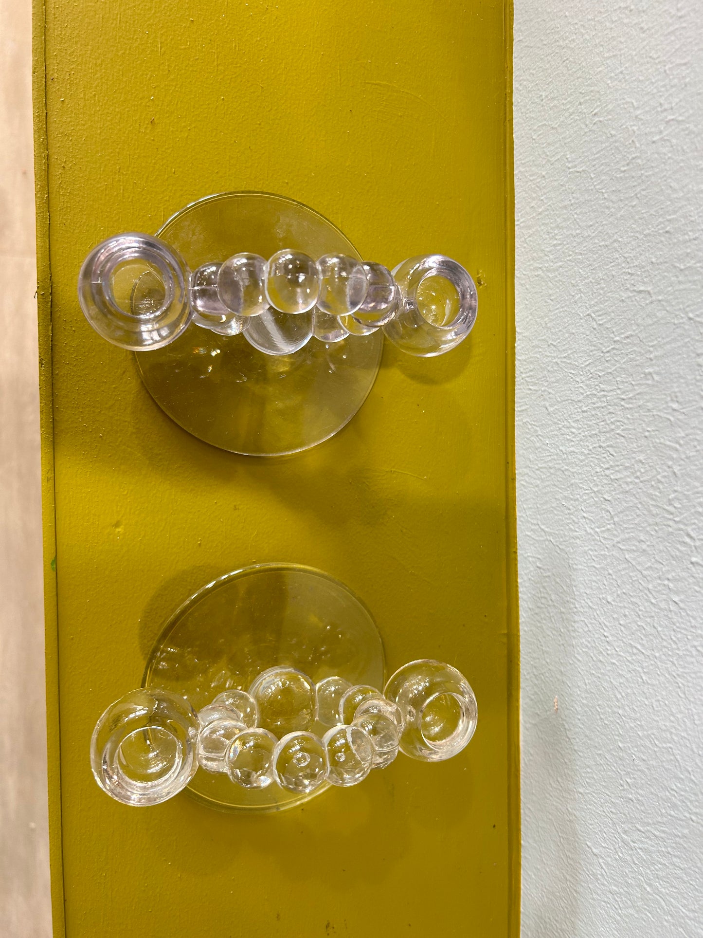 Pair of Vintage Candlewick Imperial Glass Footed Candle Holders