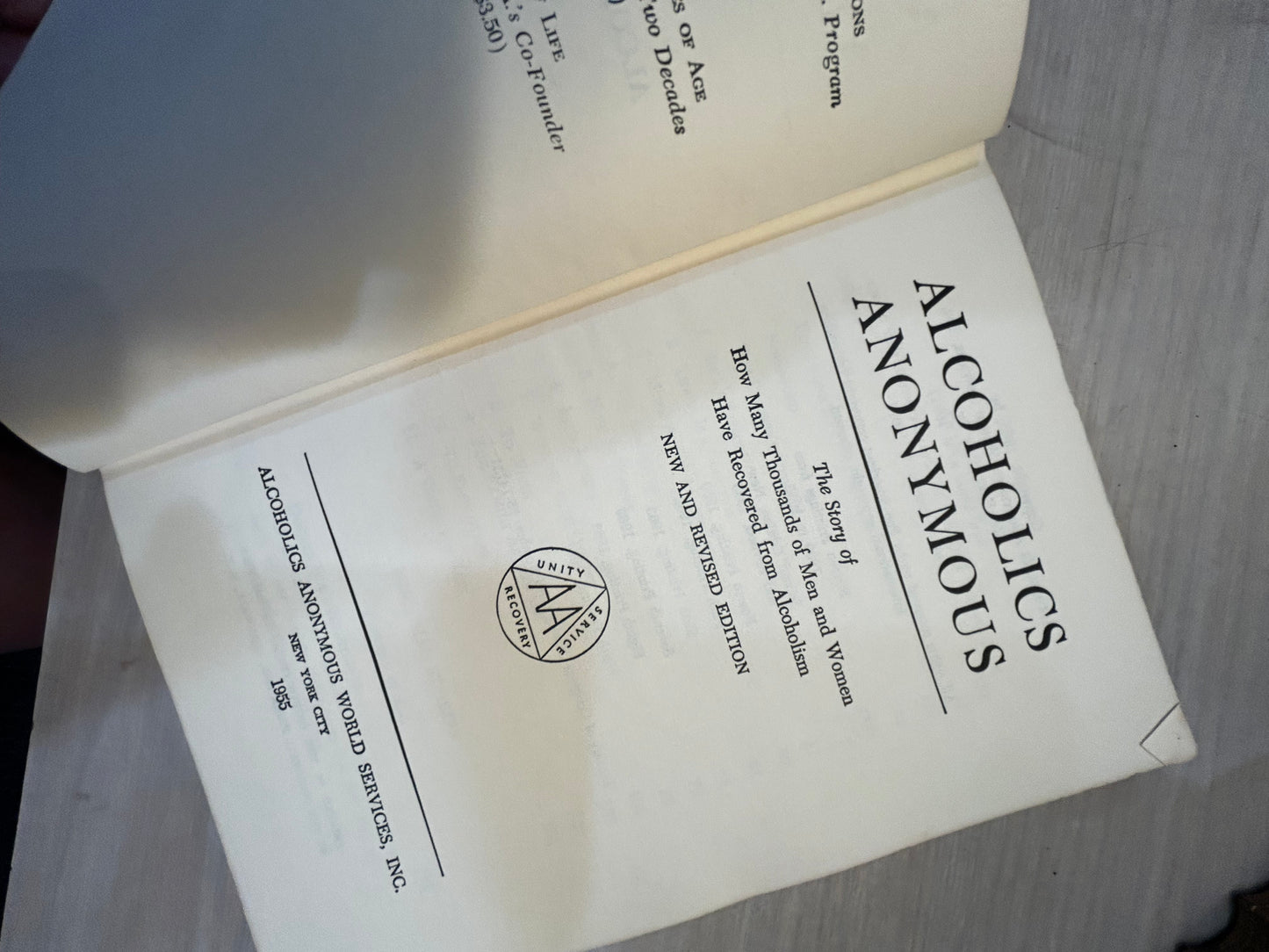 Alcohalics Anonymous