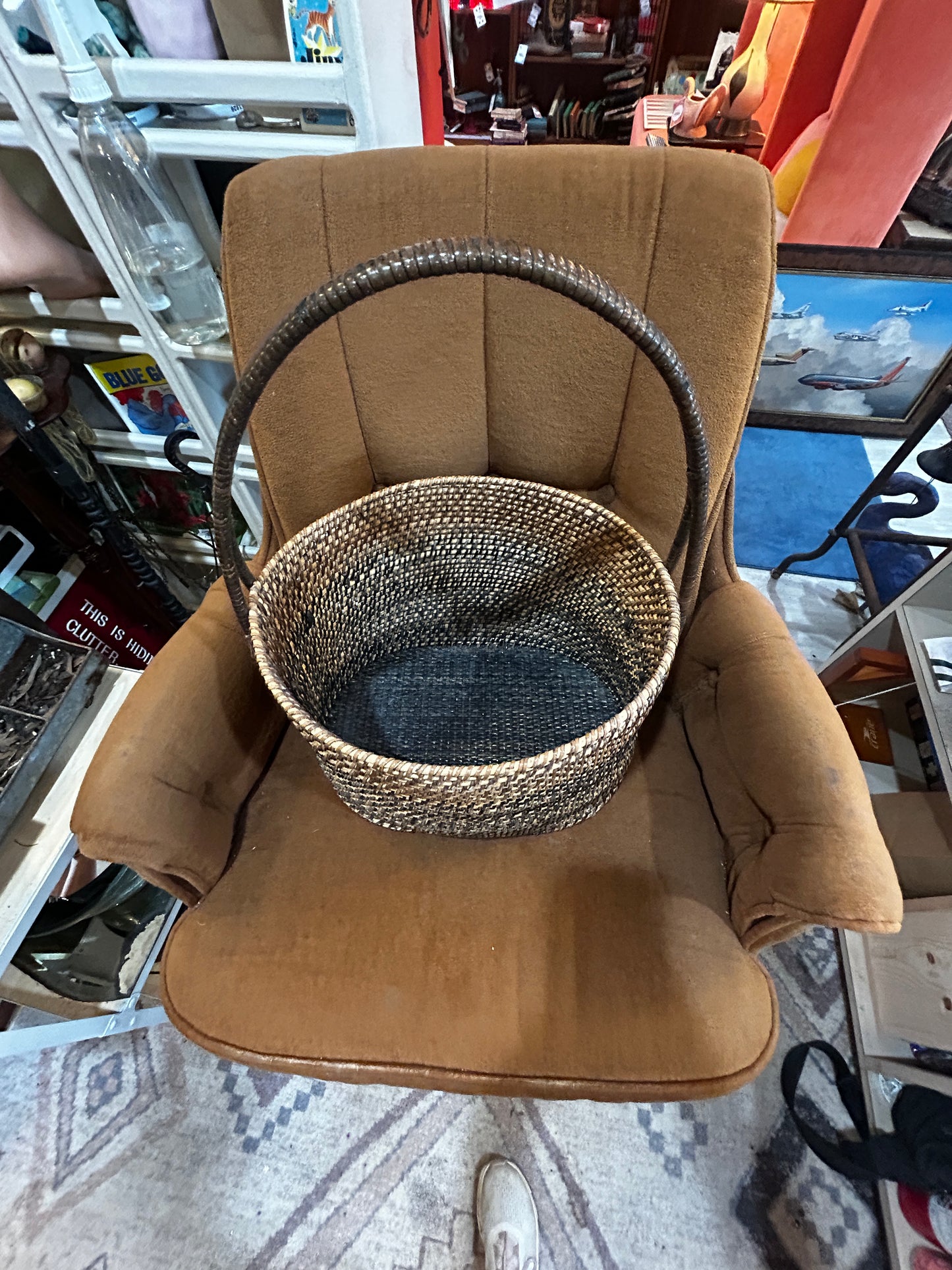 Sturdy Handwoven Basket with Handle