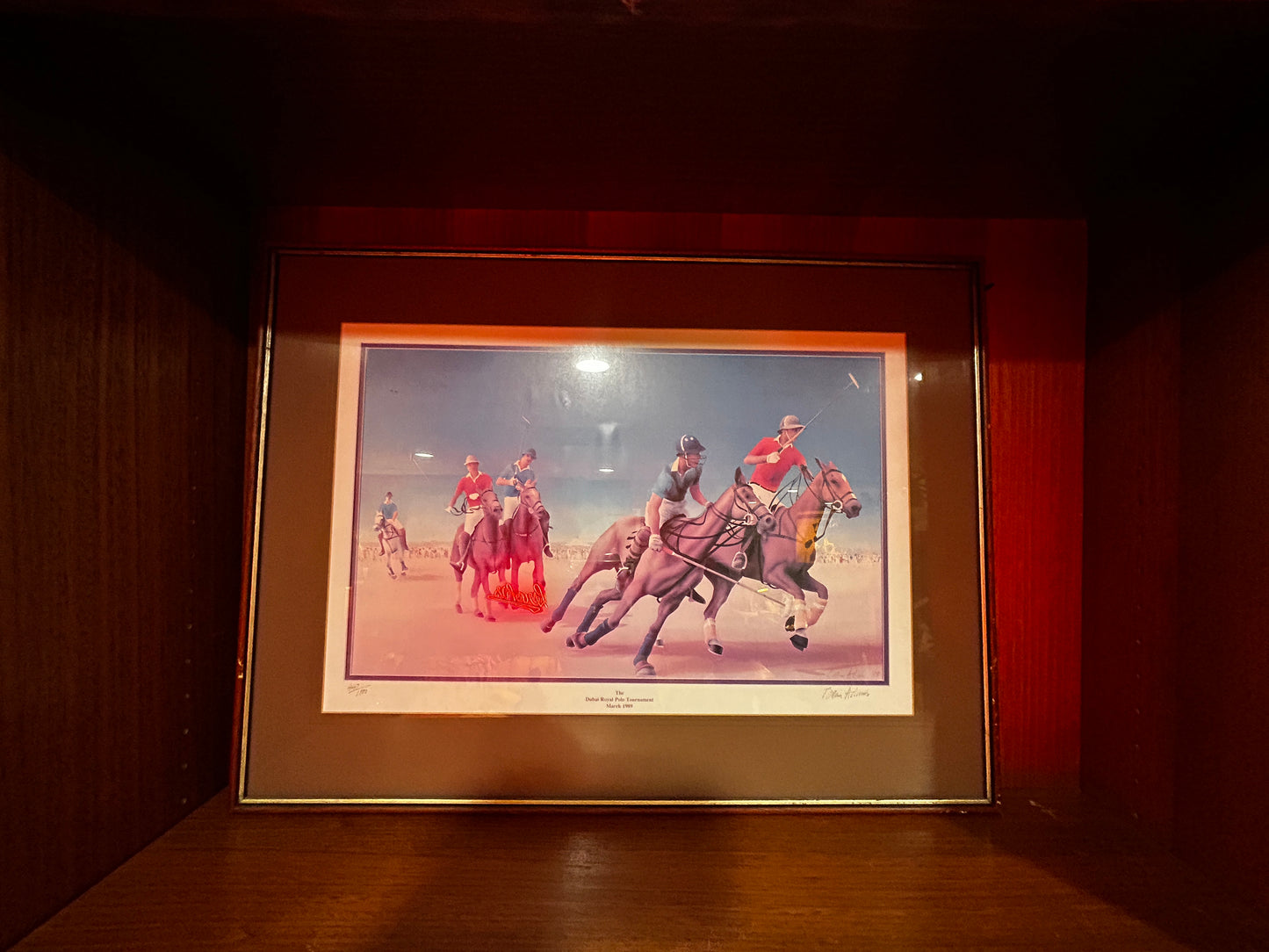Signed Dubai Polo Tournament Artwork- 1989