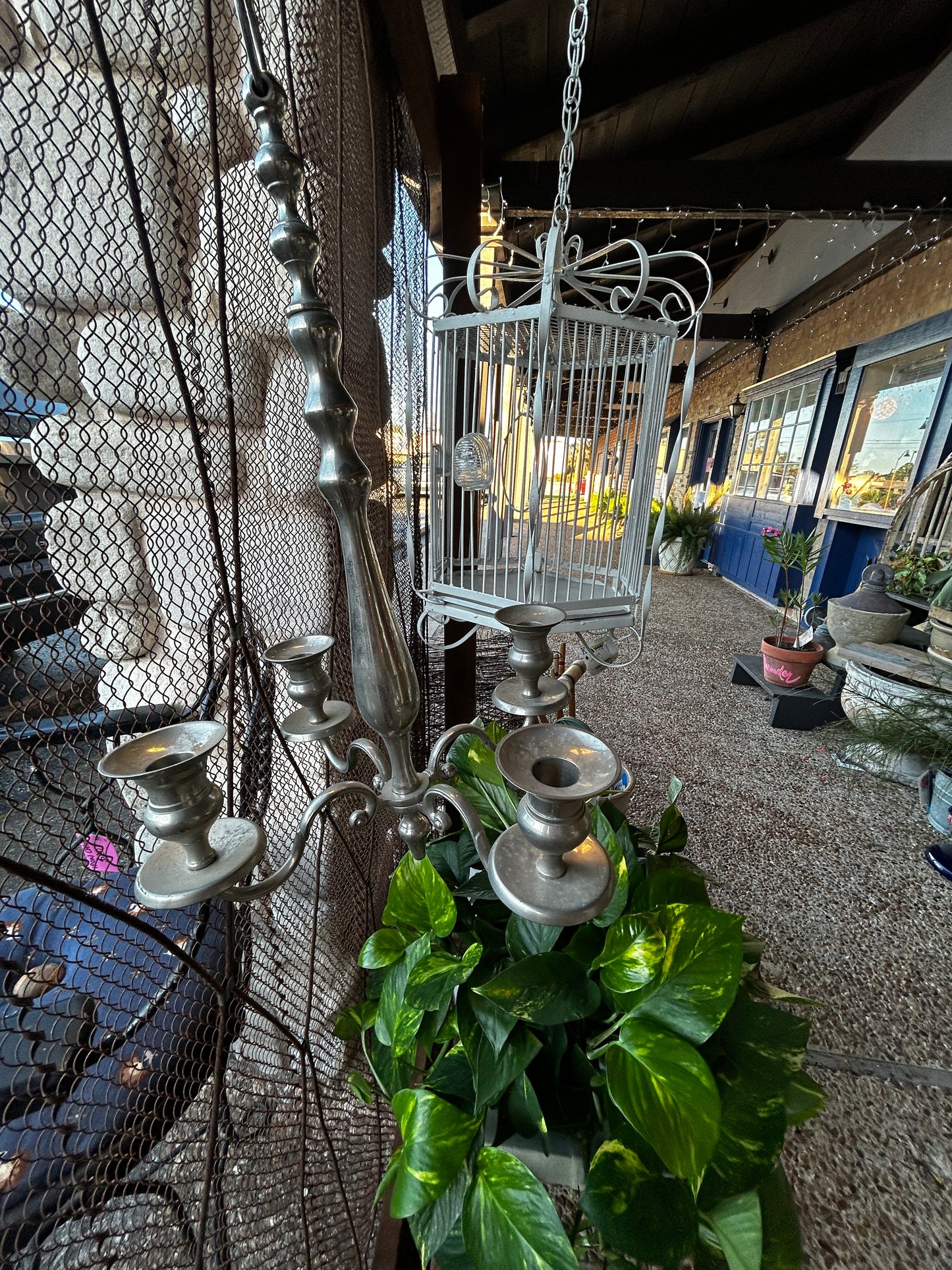 Vintage French Hanging Candelabra