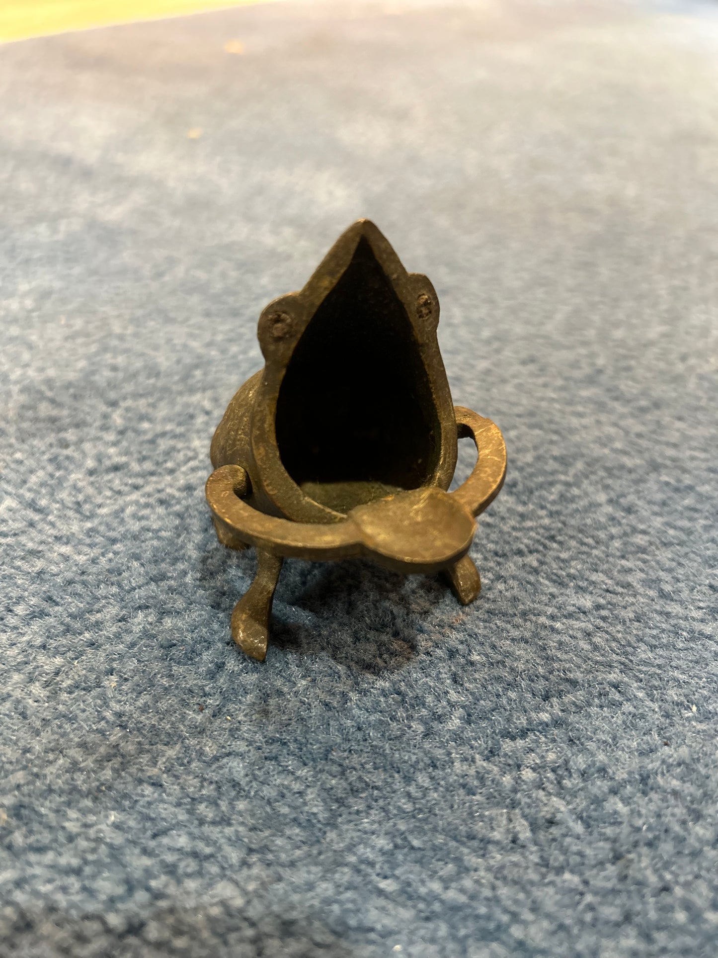 Vintage Brass Frog Ashtray