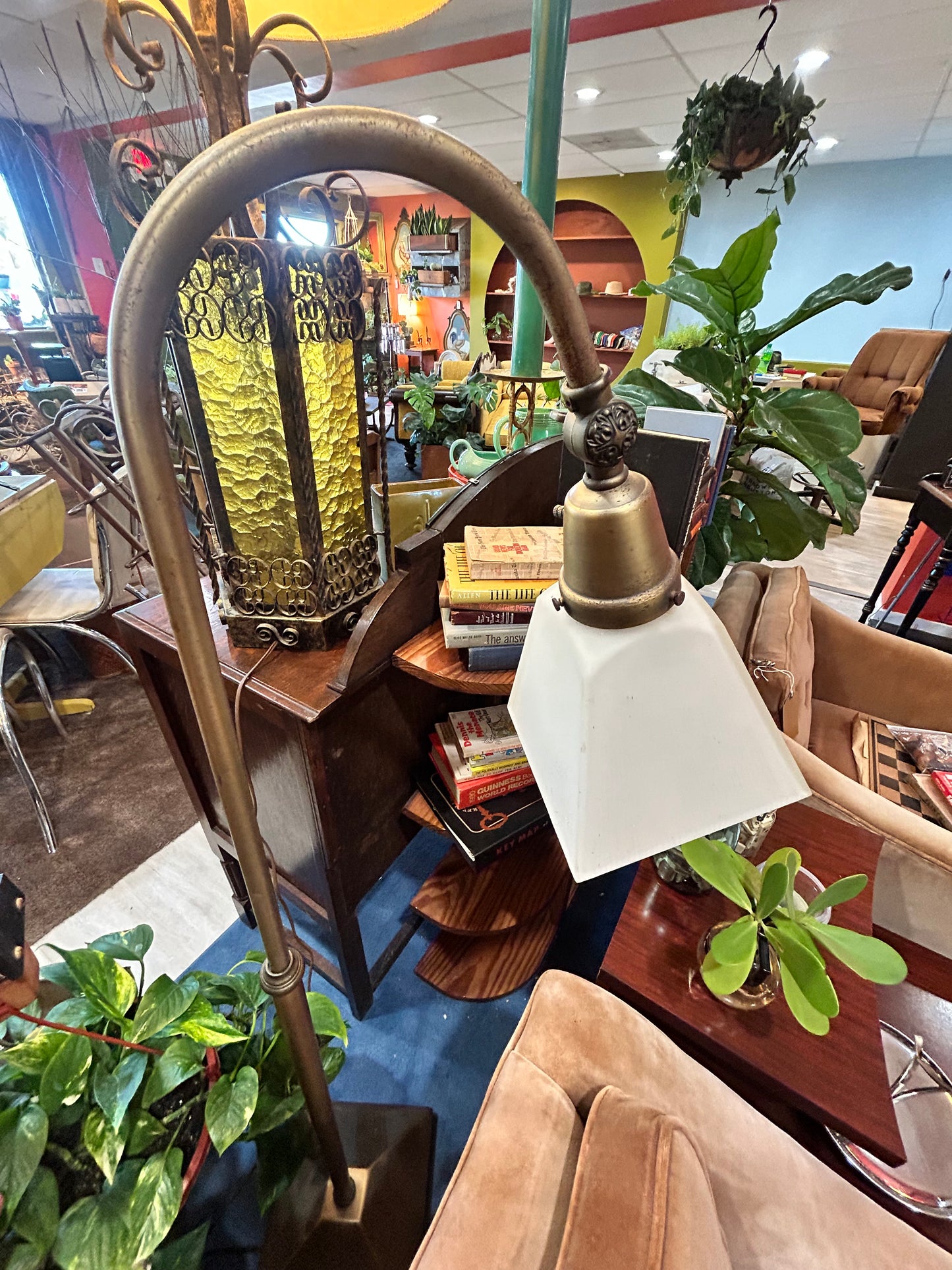 Vintage Ott-Lite Solid Brass Floor Lamp