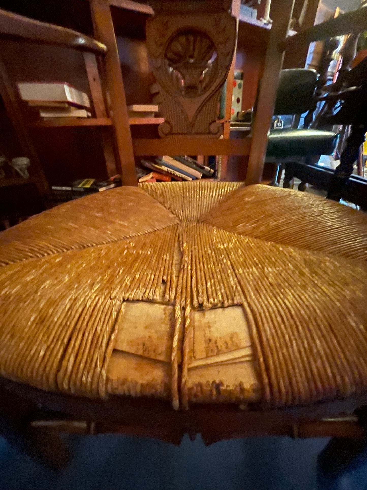 Antique French Country Cherry Wood Carved Chair- BOGO Free