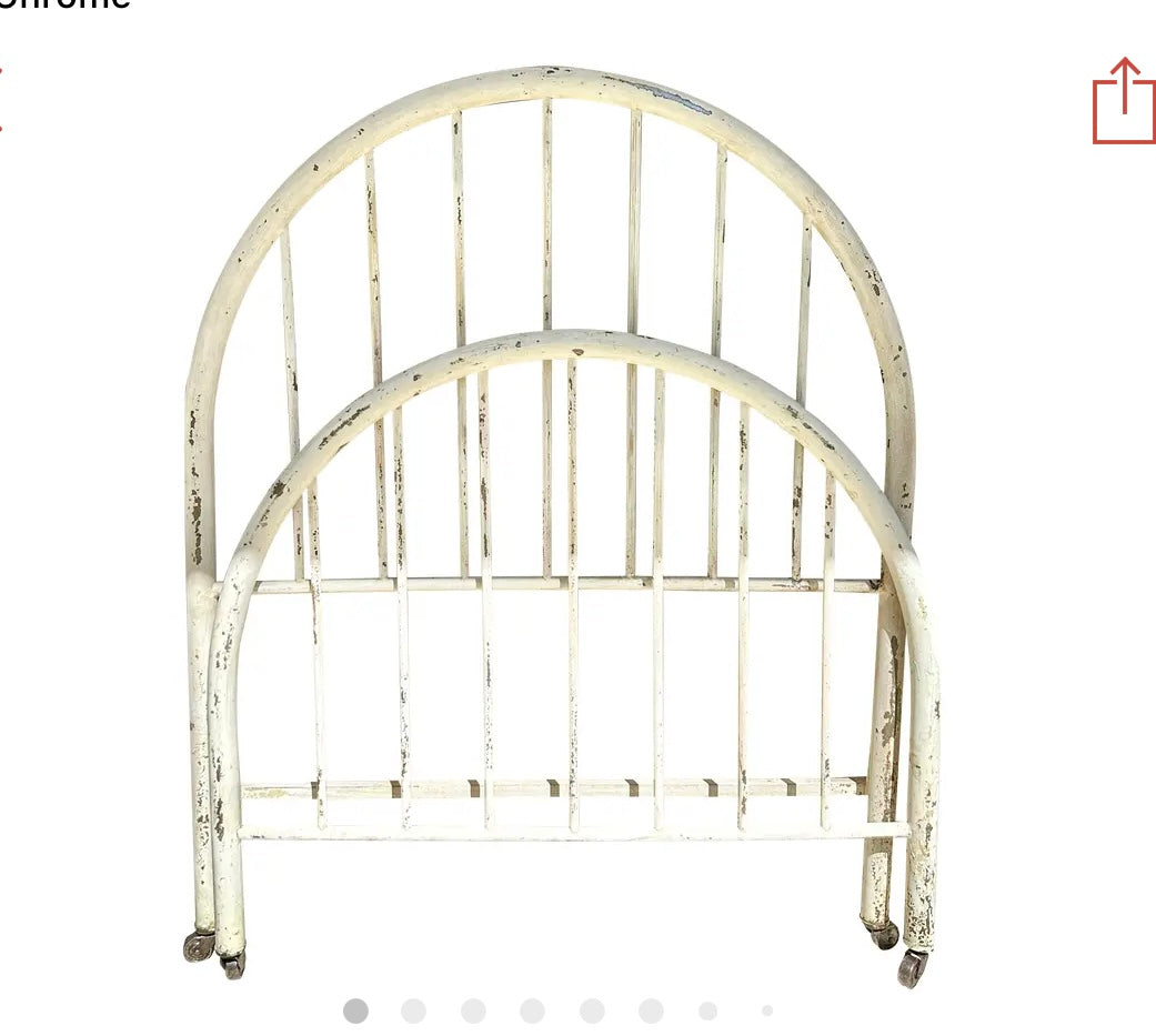 Vintage 1930’s Simmon’s Painted Metal Twin Bed